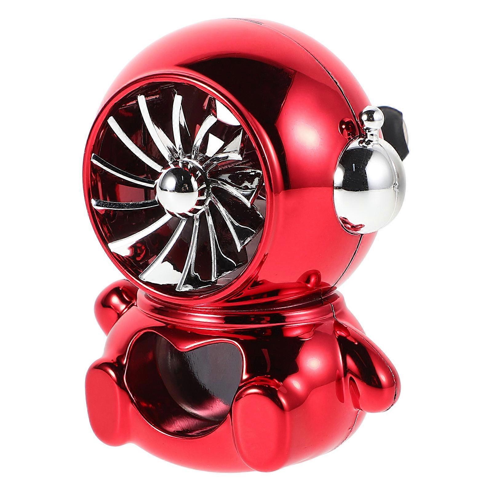 Astronaut Style Perfume Dispenser with Rotating Fan Air Outlet Clip for Car and Office Fragrance Freshening, Universal Fit