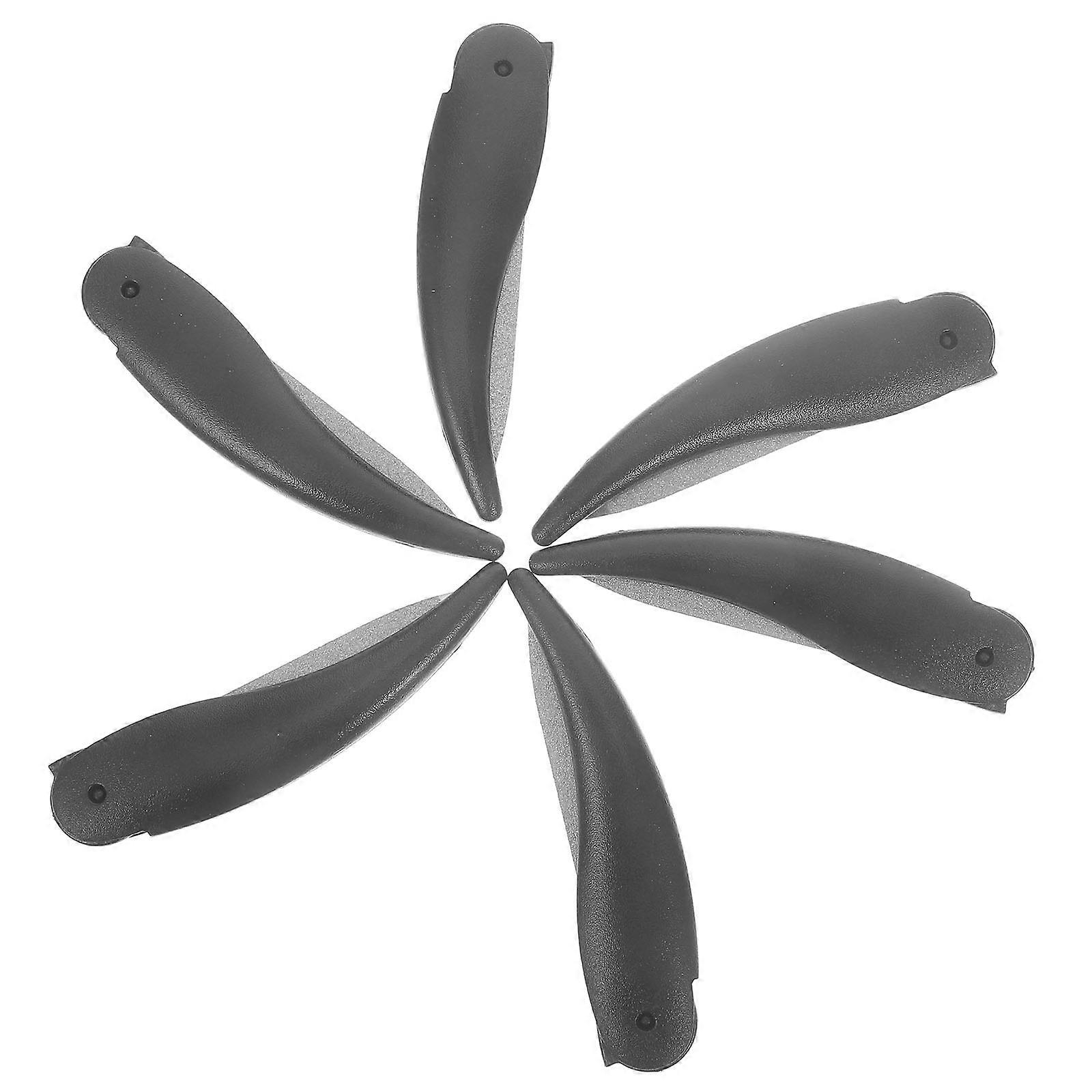 Compact Foldable Double Sided Nail File for Daily Use Portable Manicure Tool with Black and Stainless Steel 6Pcs