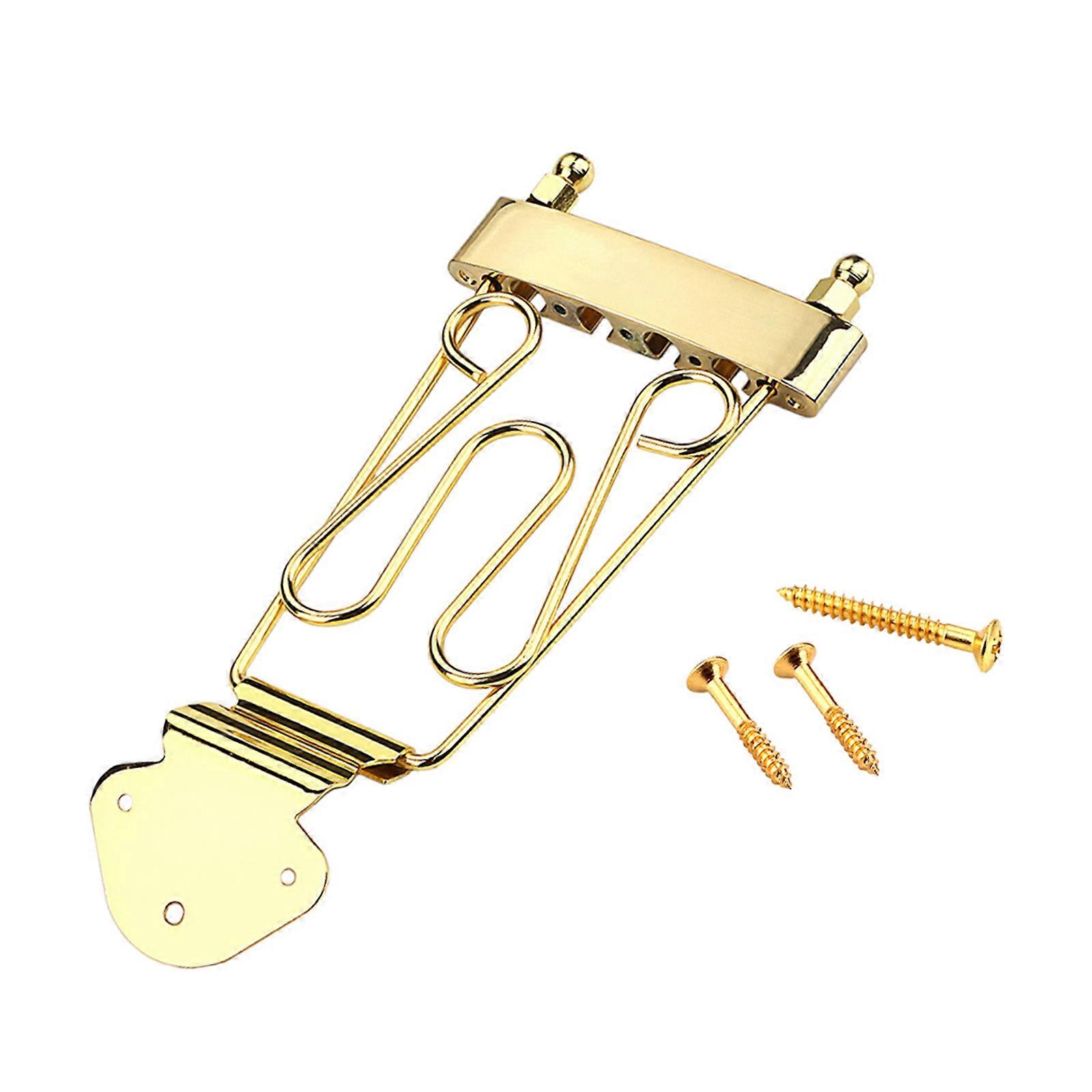4 String Trapeze Tailpiece Bass Bridge with Mounting Screws Electric Bass Tail Archtop Tailpiece Bridge Replacement Multicolor