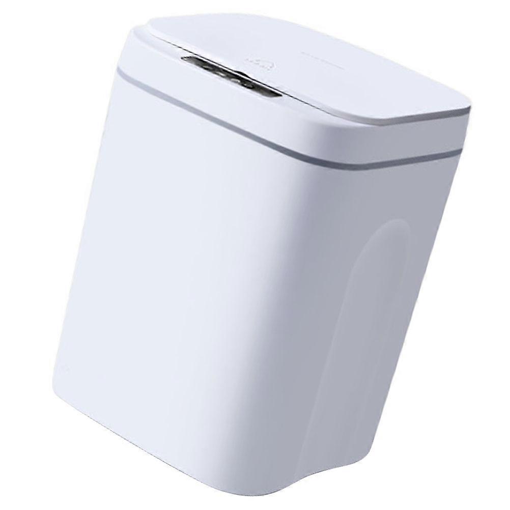 Automatic Trash Can with Sensor Lid for Home Use Plastic White Color Large Capacity USB Charging