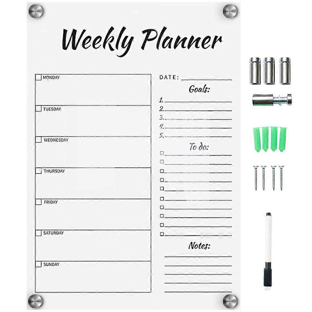 Transparent Acrylic Whiteboard for Home Use Clear Handwritten Board with Pen 1 Set