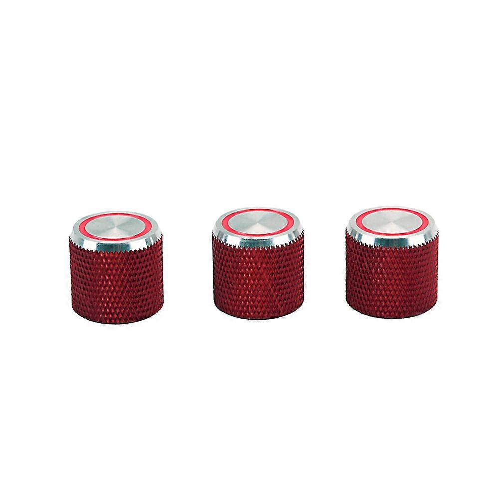 Dark Red Metal Control Knobs for Electric Guitar with Craftsmanship and Durability 3pcs
