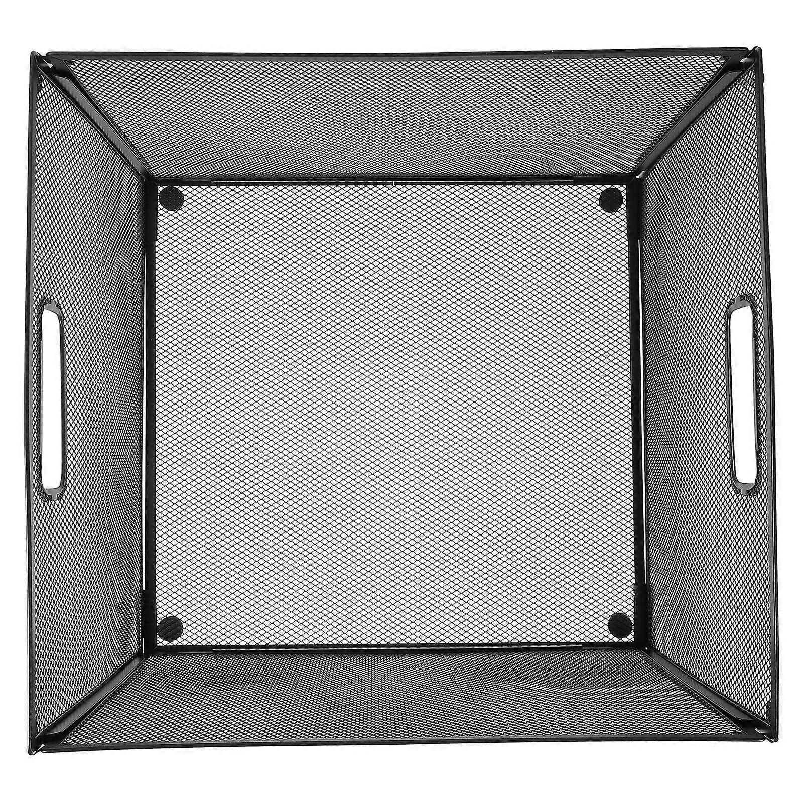 File Folder Organizer Metal Filing Box Book Holding For Home Study Room Simple Mesh Design 32.00X30.00X24.50CM 1Set