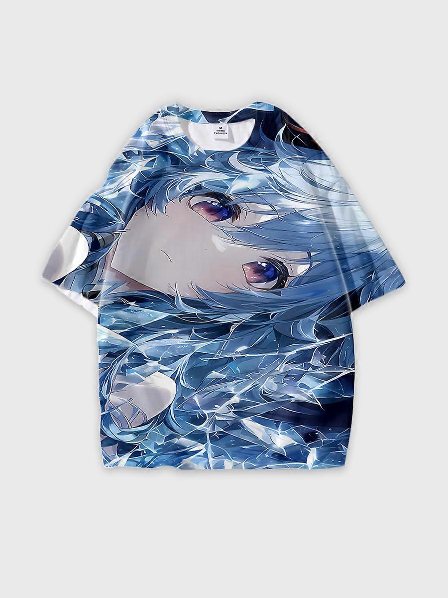 T-shirt round neck Role Pattern loose short sleeve C1256