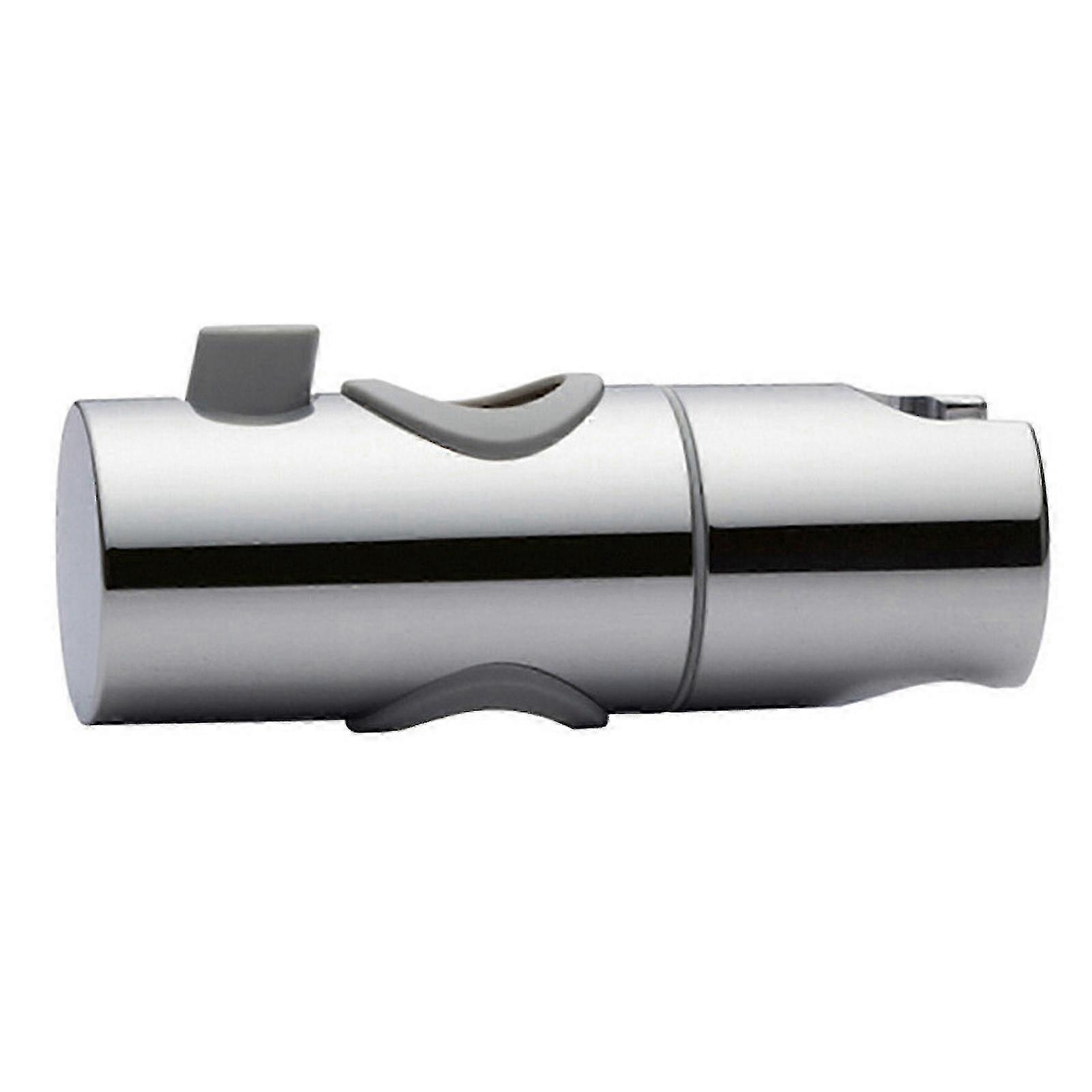Shower holder for slide bar rail with polished chrome finish