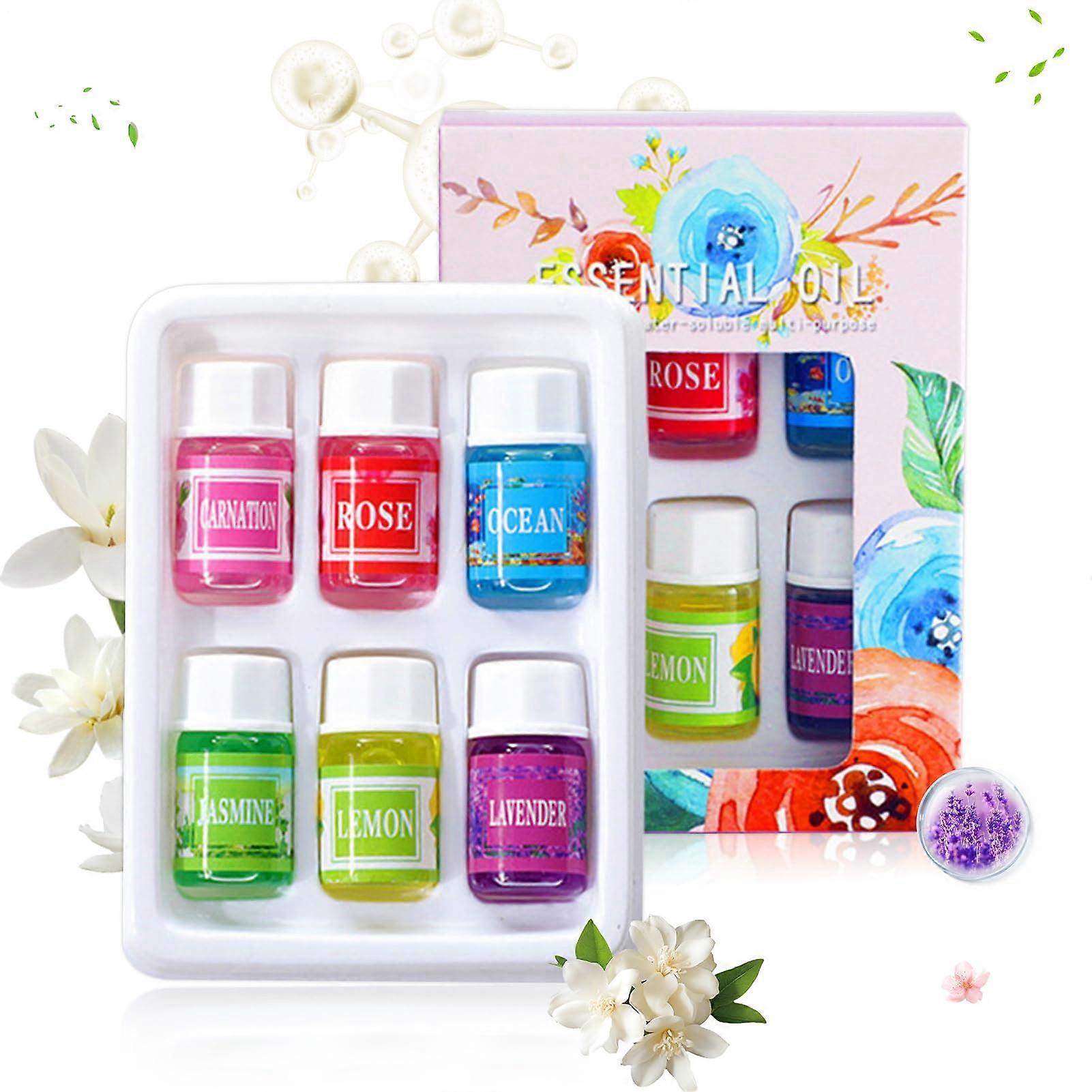 Aromatherapy Essential Oils Diffuser, 6 Pieces, WaterSoluble, Various Scents