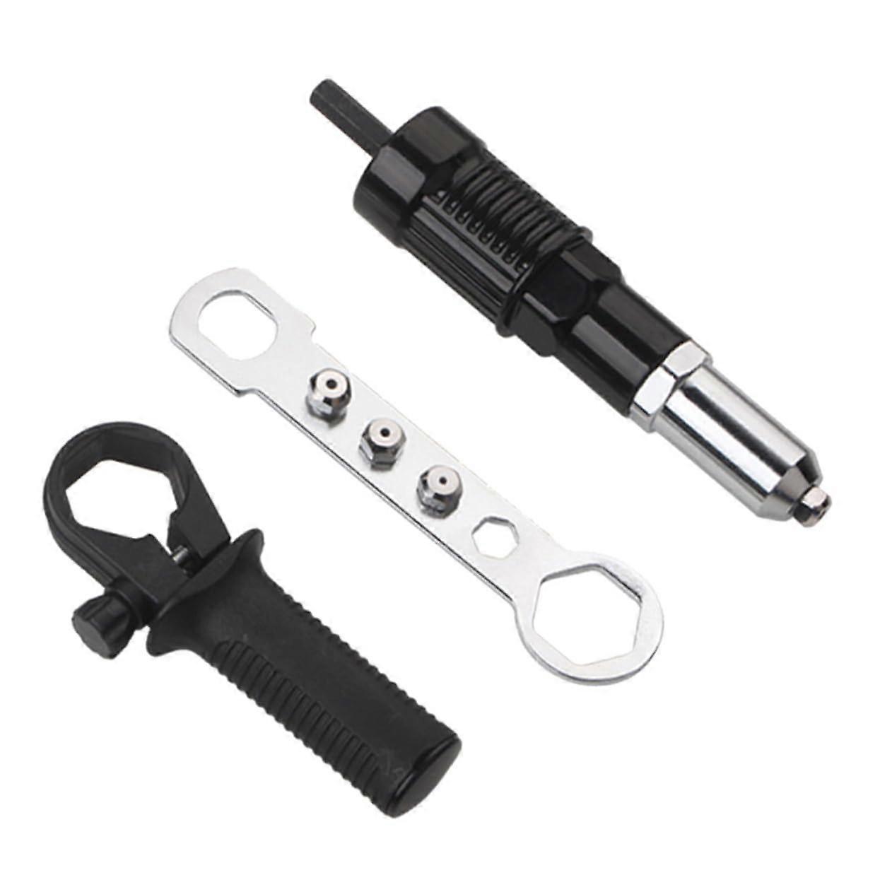 1 sentence: Rivet head, rivet butt connector, electric riveting machine, hard metal