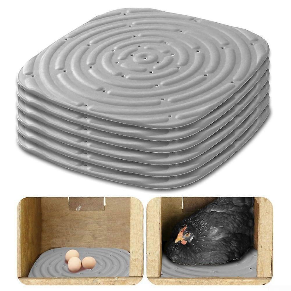 Chicken Coop Bedding Washable Soft Sponge 6-Piece Grey Set For Standard Coops