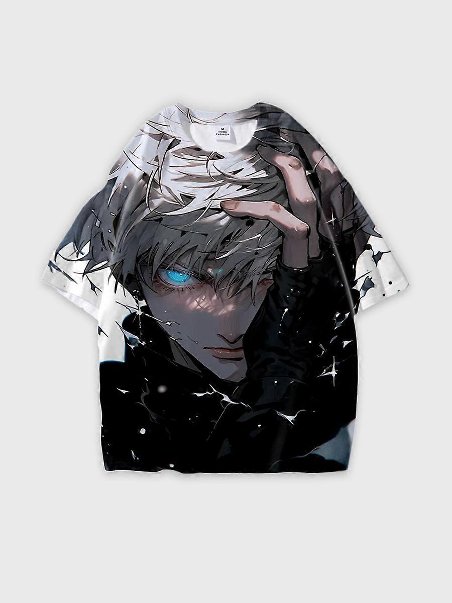 T-shirt round neck Character Pattern loose short sleeve P2826