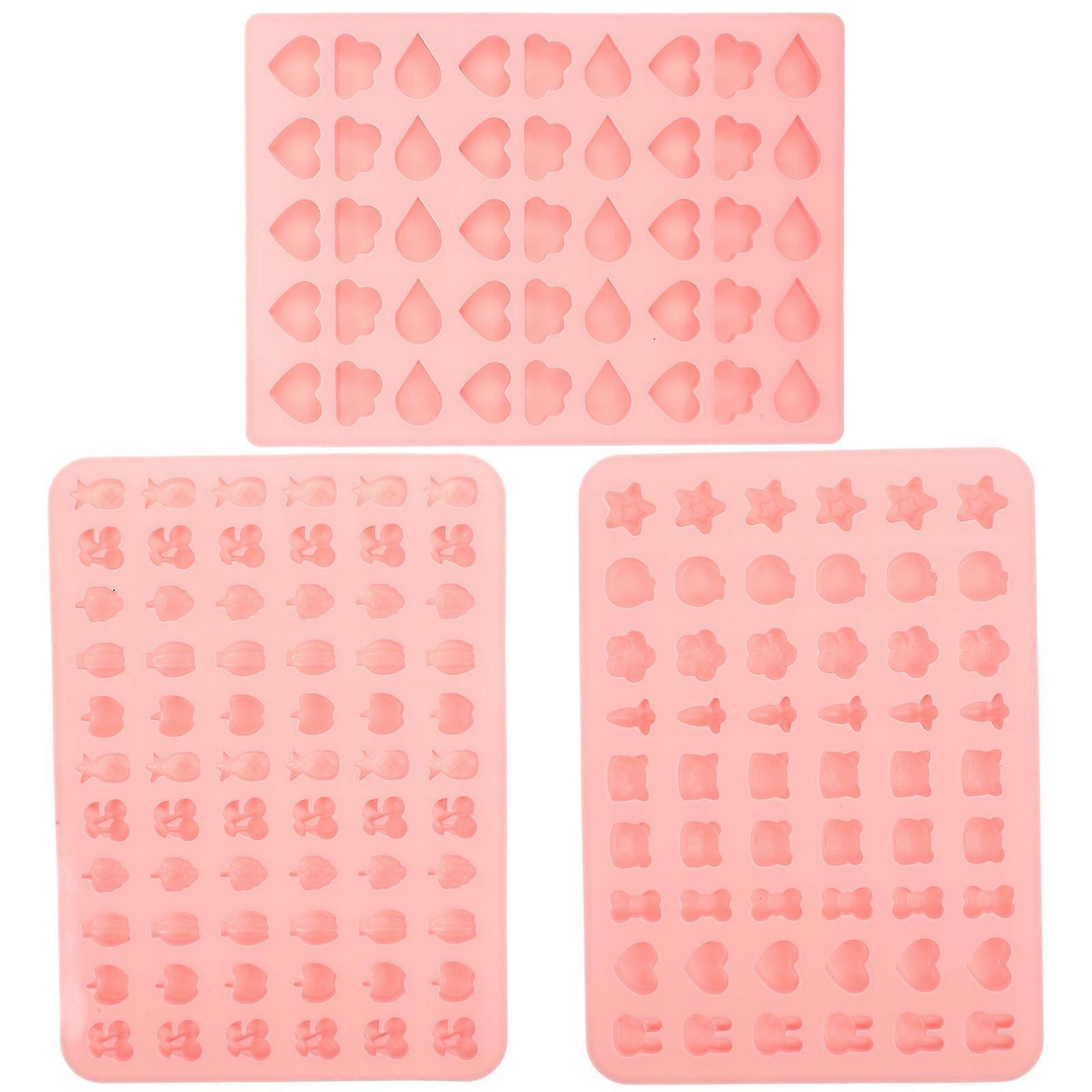 3pcs High Temp Silicone Candy Molds with Cute Animal Shapes for DIY Chocolate, Fudge & Fondant Making –