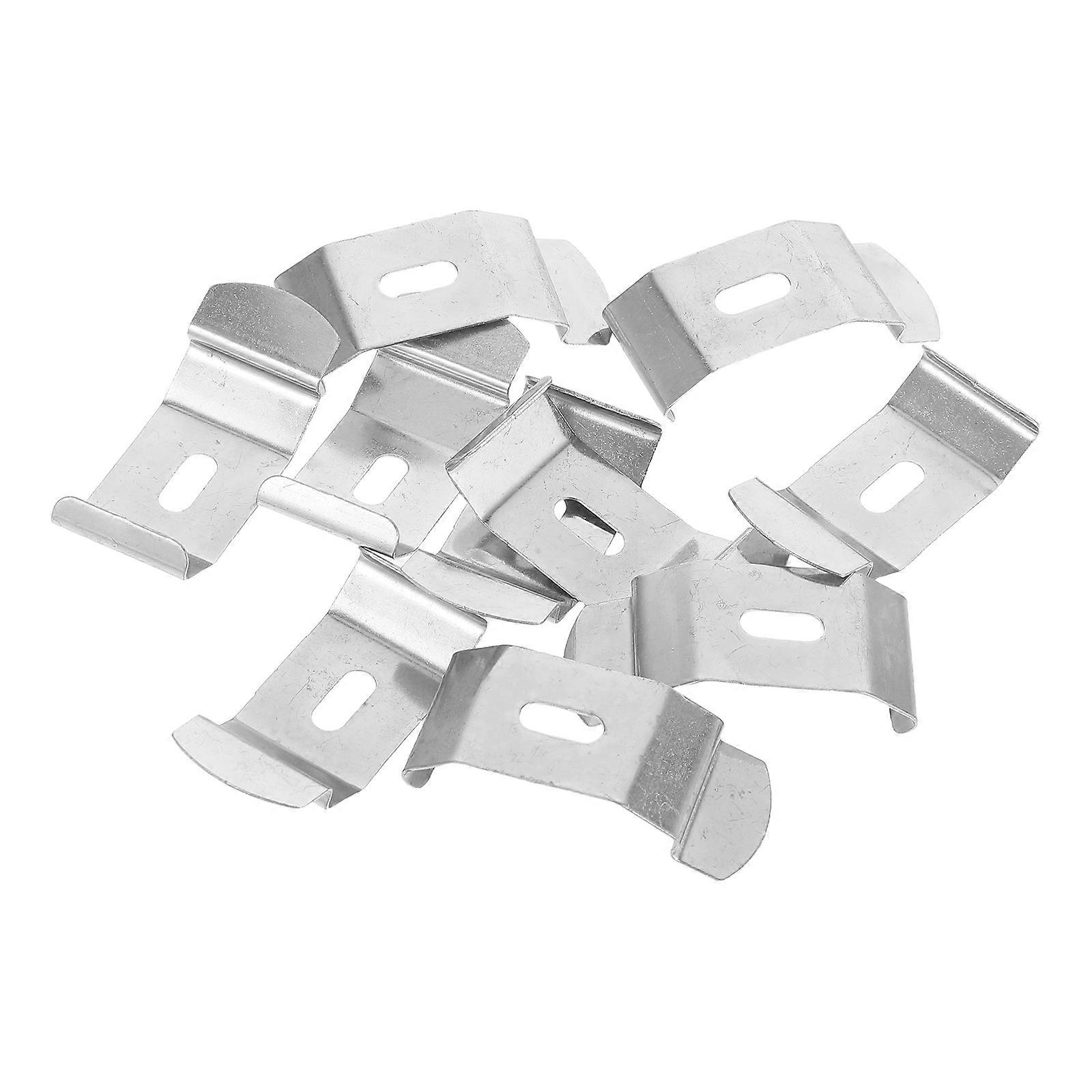 Vertical Fixation Brackets For Office Use 4.90X2.00CM Stainless Steel Sunlight Blocking Mounting 10Pack