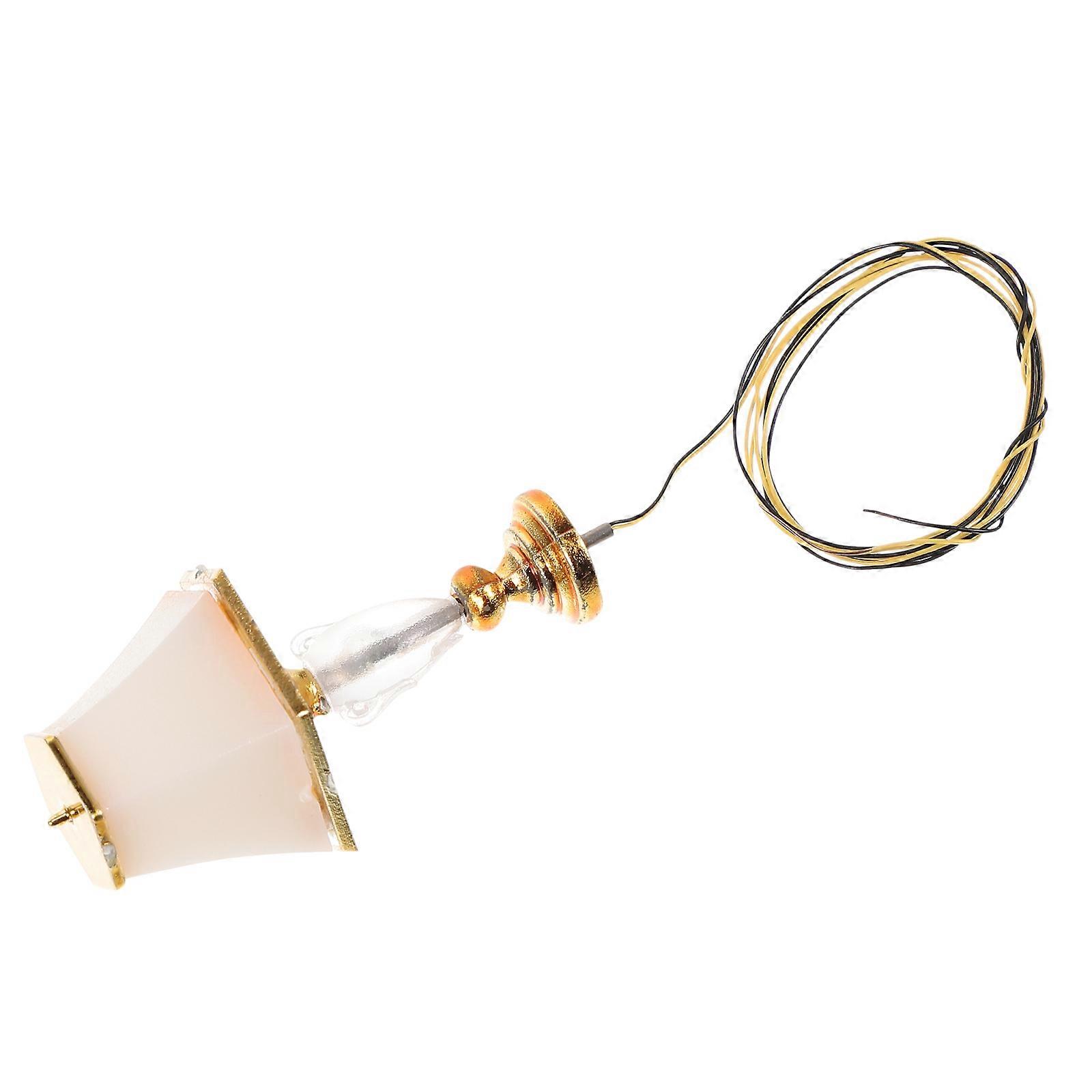 Miniature Desk Lamp Model for Decoration Plastic Mini House Table Lamp 3.15x2.76 Inches