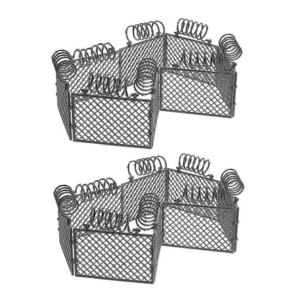 Miniature Plastic Farm Animal Fence DIY Safety Guardrail for Indoor Barnyard Play – Flexible Building Blocks for Interactive Scenes and Skill