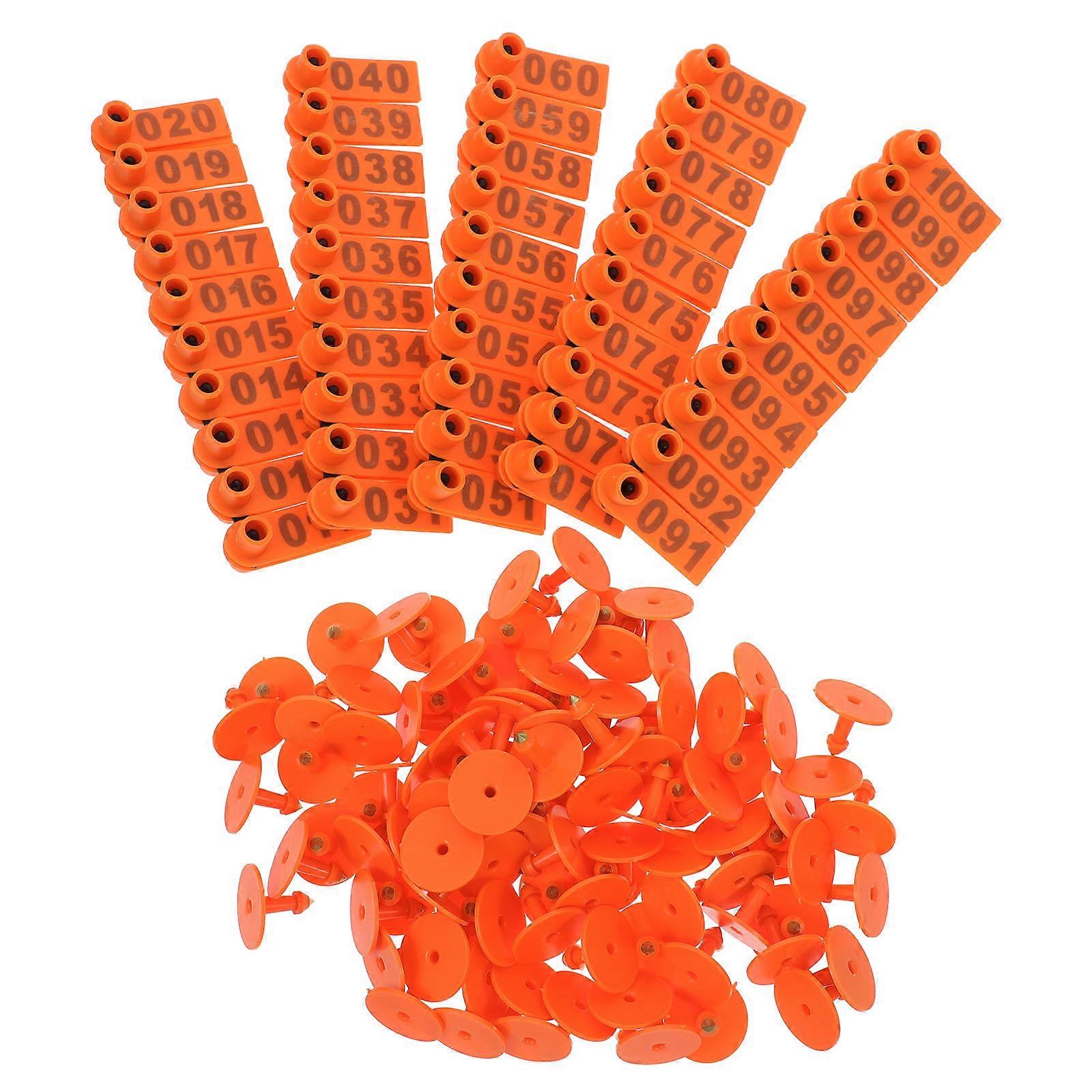 100Pcs Rectangular Ear Tags For Cattle Tracking Farm Use Weather Resistant