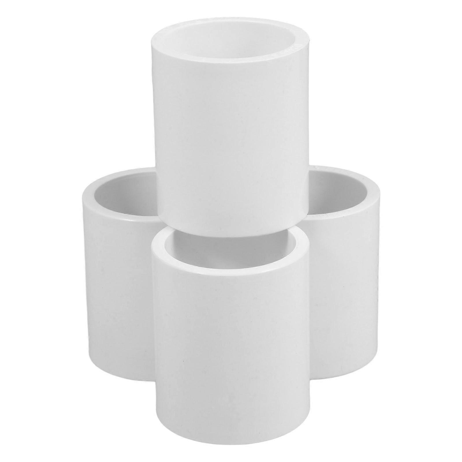 PVC Slip Socket Connectors for Industrial Use White Durable UPVC Material Connection Fits 4 Inch Pipes