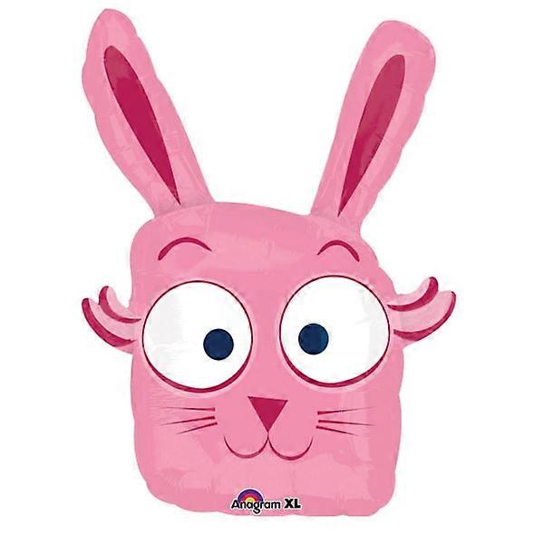 Amscan Silly Bunny Folienballon One Size Rosa/Weiß