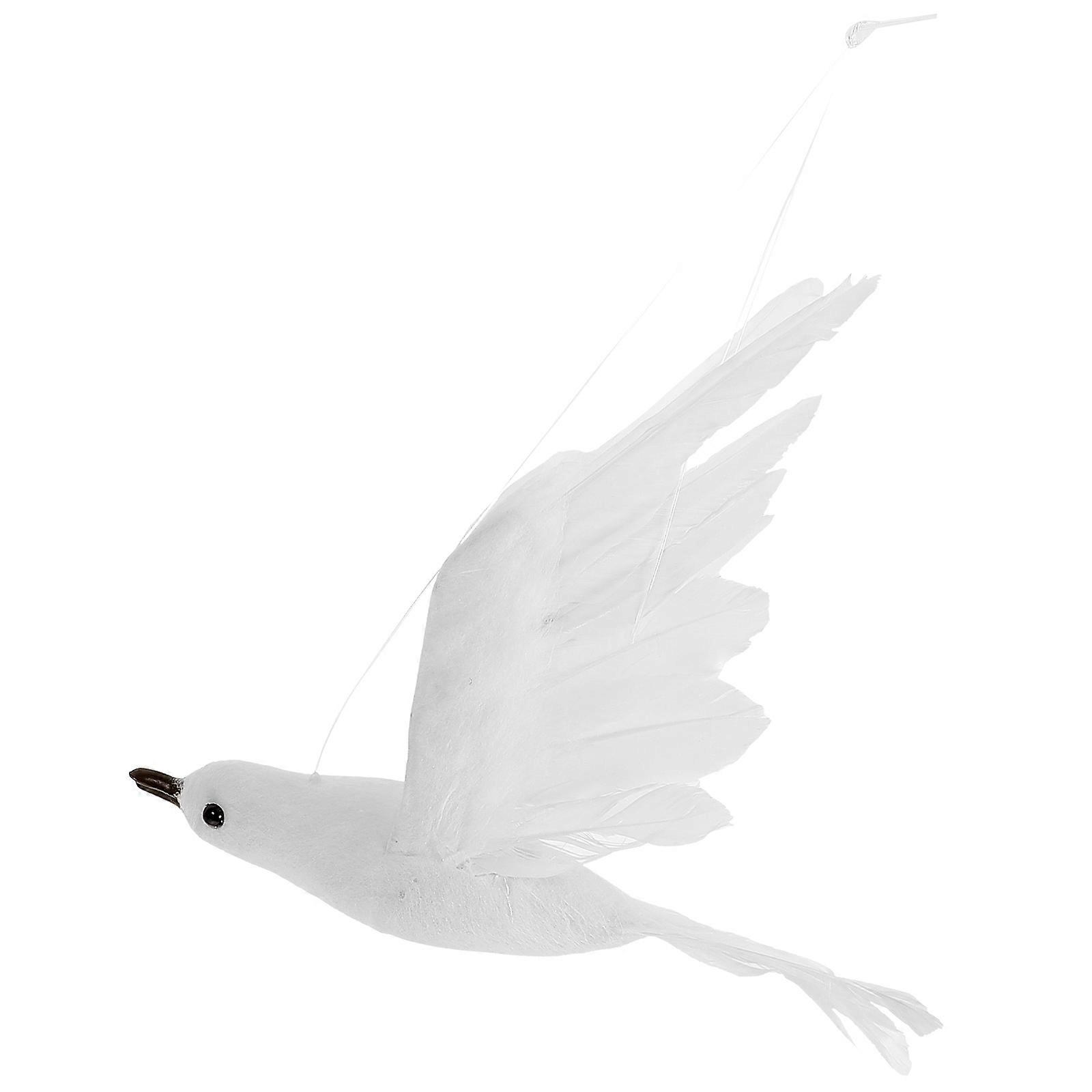 Artificial Seagull Ornament for Home Decoration Lightweight White Foam Easy to Hang