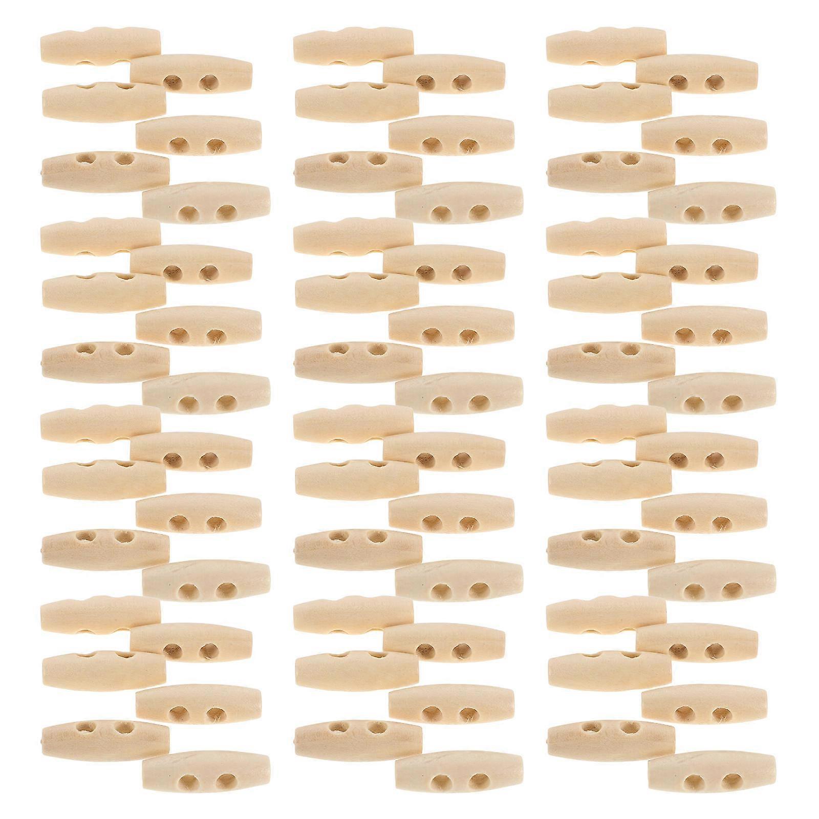 Rustic Wooden Button Toggle Design For Sewing Sweaters And Coats 3Cm Diameter Functional Replacement 50Pcs