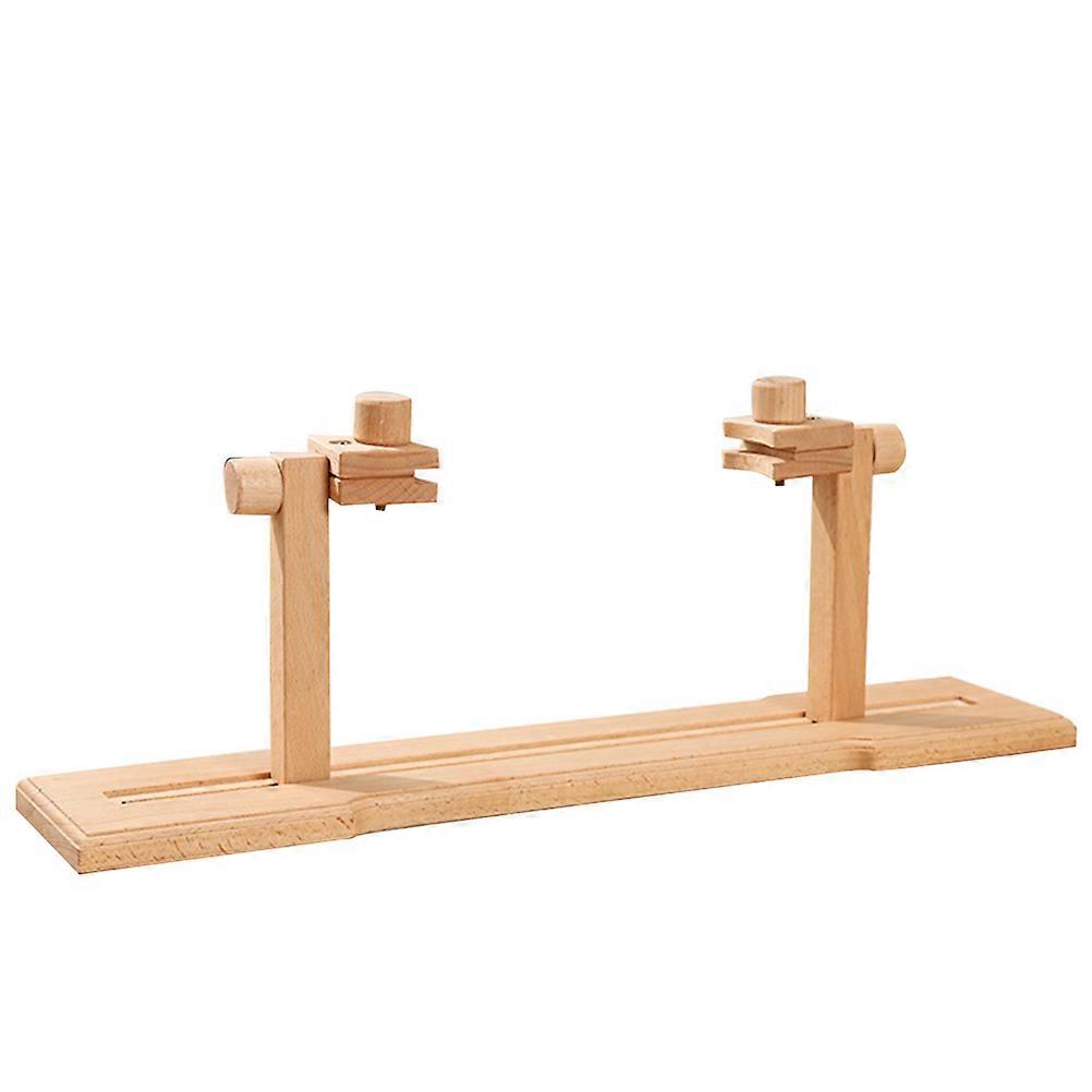 Adjustable Rotatable Wooden Cross Stitch Holder for Tabletop – Premium Craft Stand for Hands Free Embroidery and Easy Access