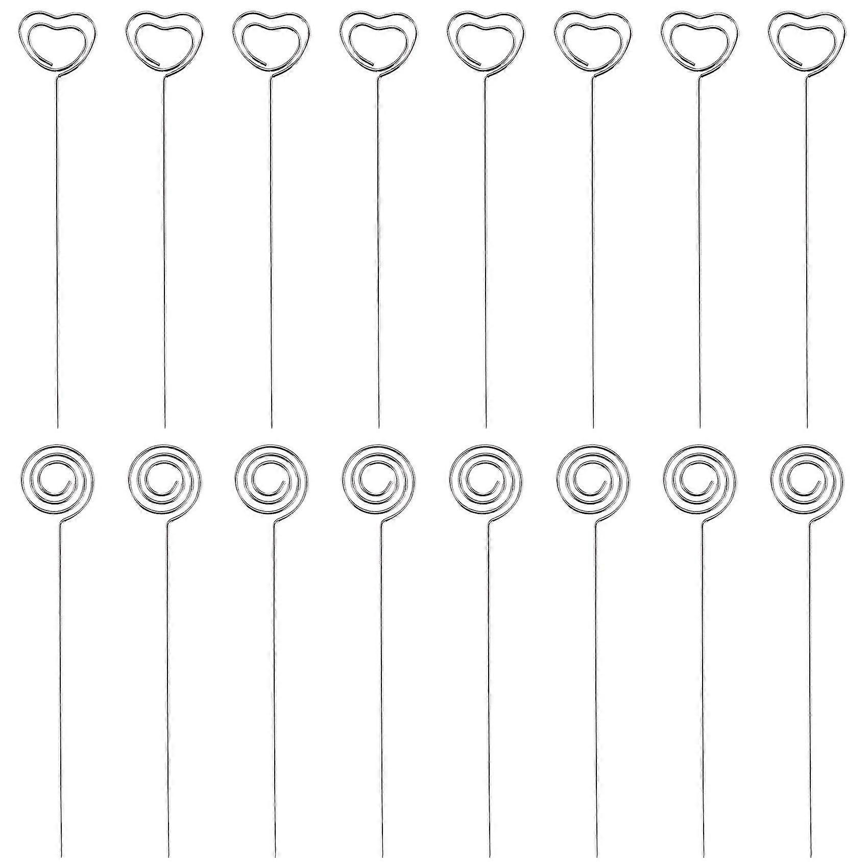60 Pieces Metal Wires Memo Clip Note Card Holders Table Number Clip Photo Stand for Wedding Party