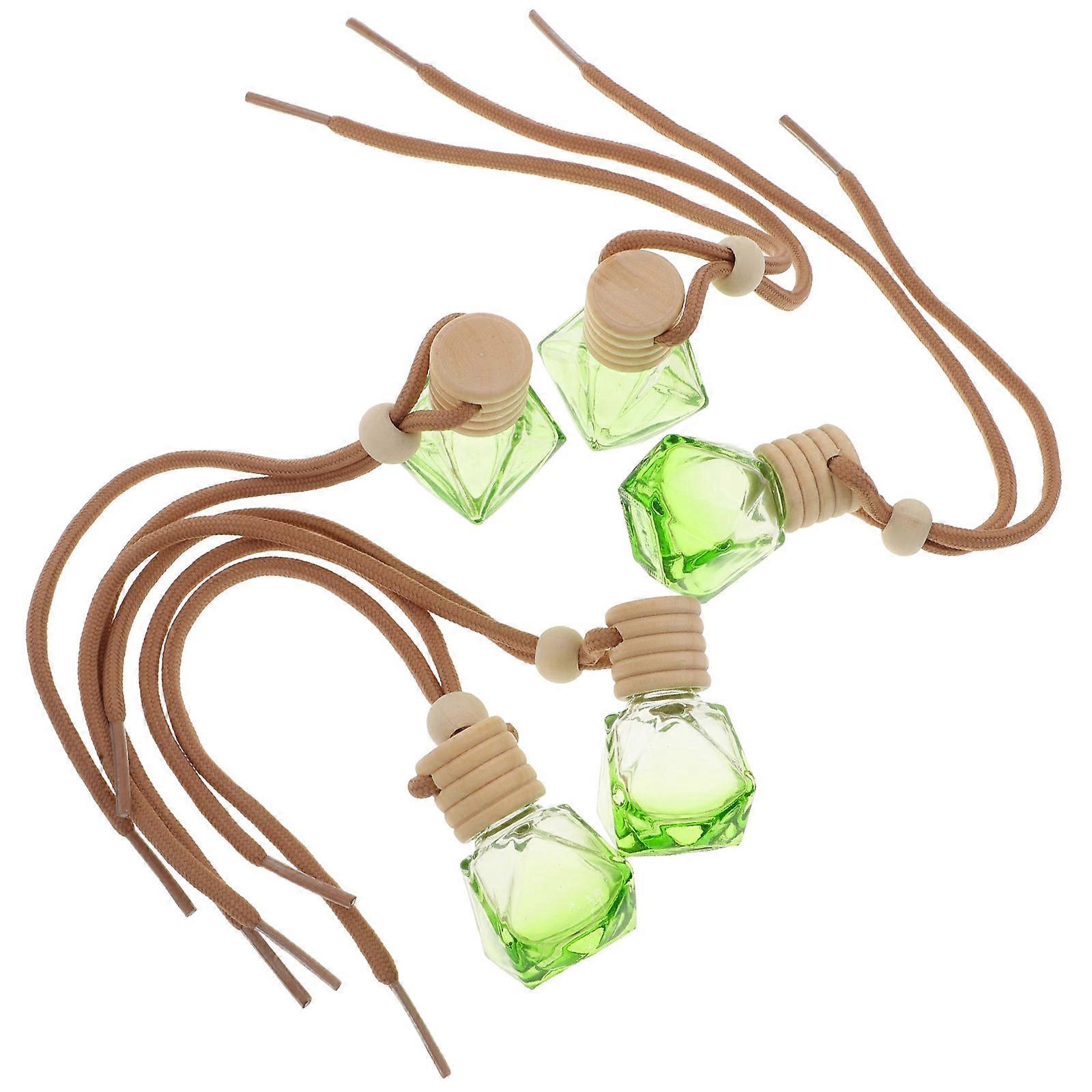 Car Air Freshener Essential Oil 5Pack Aromatherapy Pendant For Gift Giving Green Decorative Ornament And Car Use