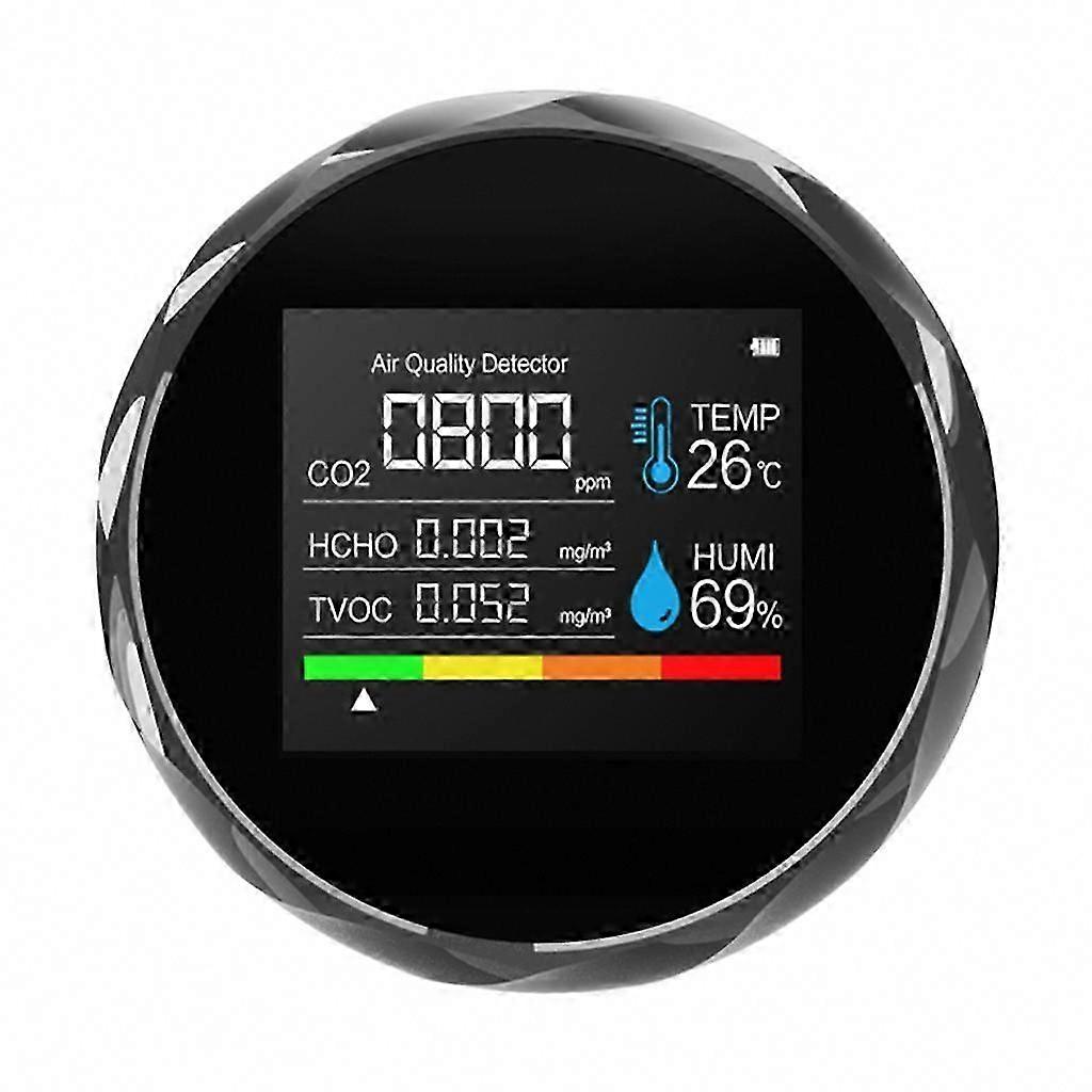 2021 Co2 Gas Detector Multifunctional Meter Home Air Quality Monitor Temperature And Humidity Tester Lcd Display White