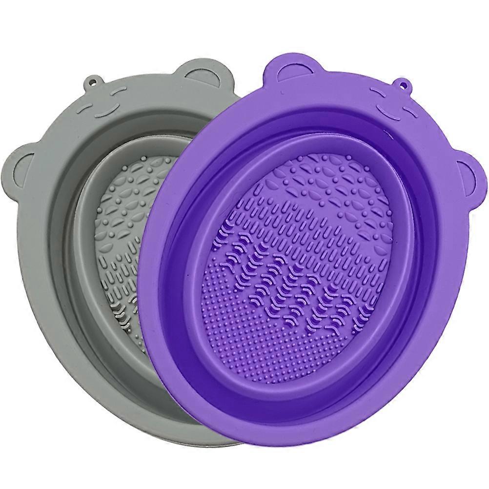 Folding Brush Cleansing Pad 2Pcs Perfect For Home Medium Size Cleaning Tool Equipped For Easy Cleaning