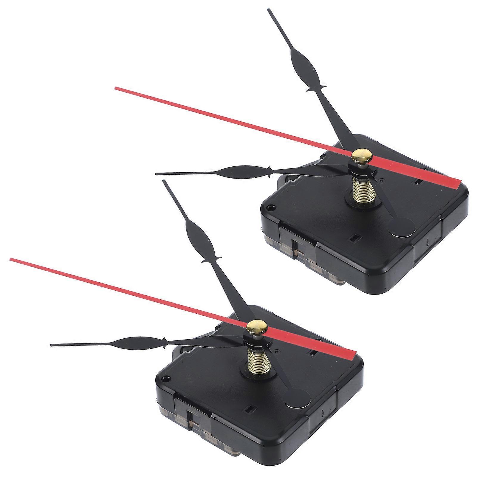 Electronic Clock Movement Kits for Replacement 2 Sets Plastic Black
