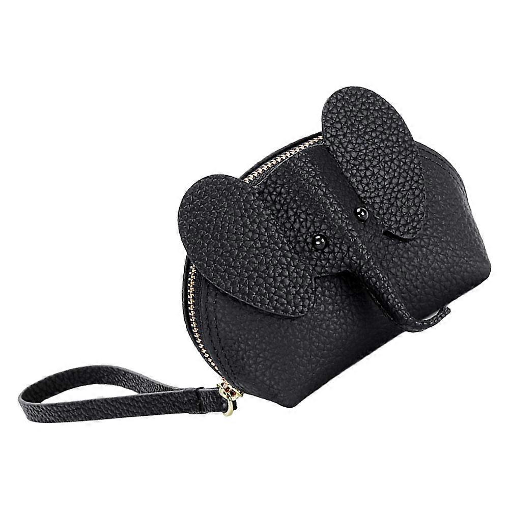 Elephant Coin Purse for Women Made of Black Small Wallet for Decoration
