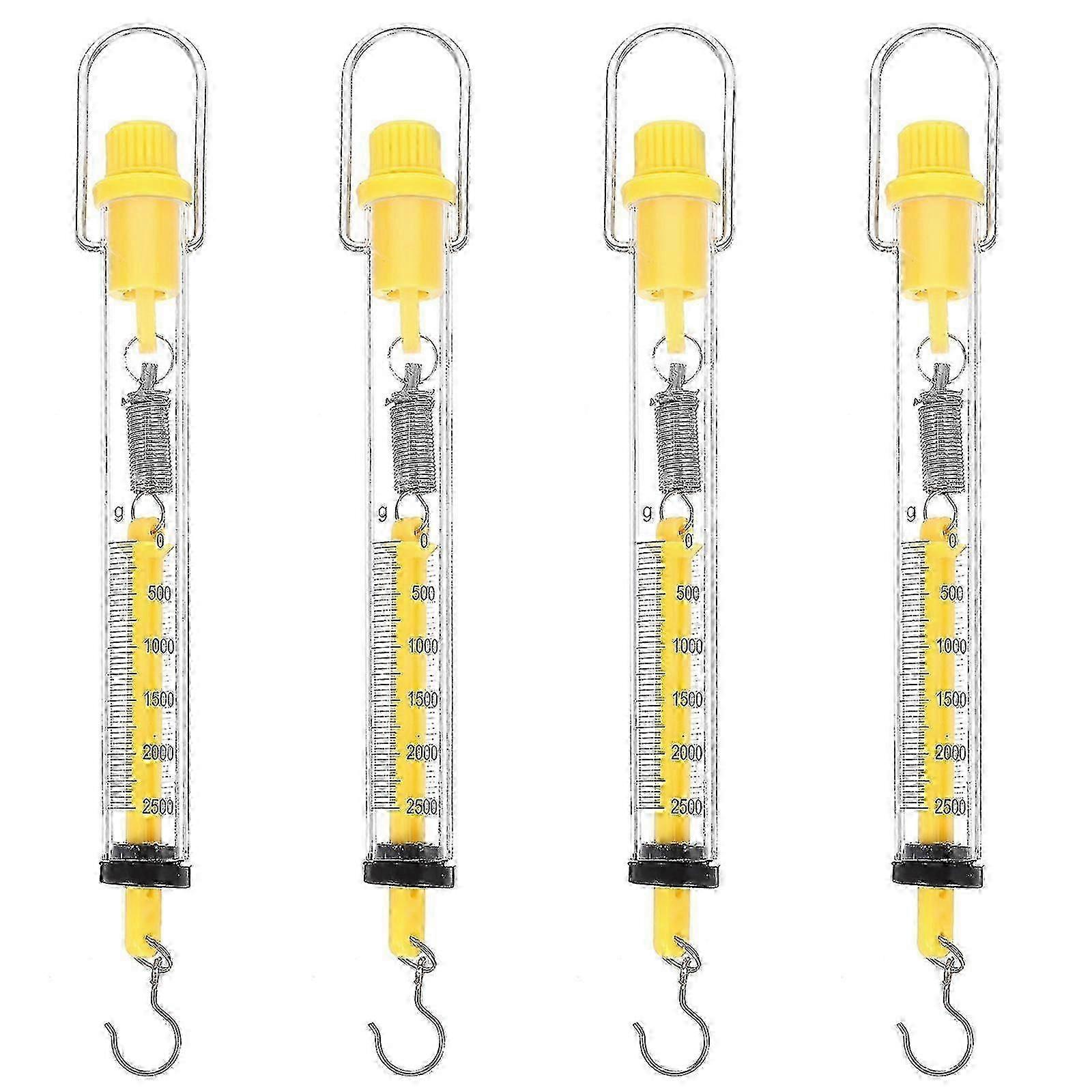 4Pcs Spring Scale Tubular Spring Scale ton Force Meter Dynamometer Hook Scale SZRH A-S