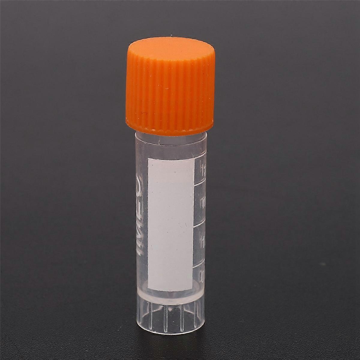 100Pcs 1.8Ml Plastic Graduated 0.063Oz Cryovial Test Tube Sample Pipe with Seal Cap