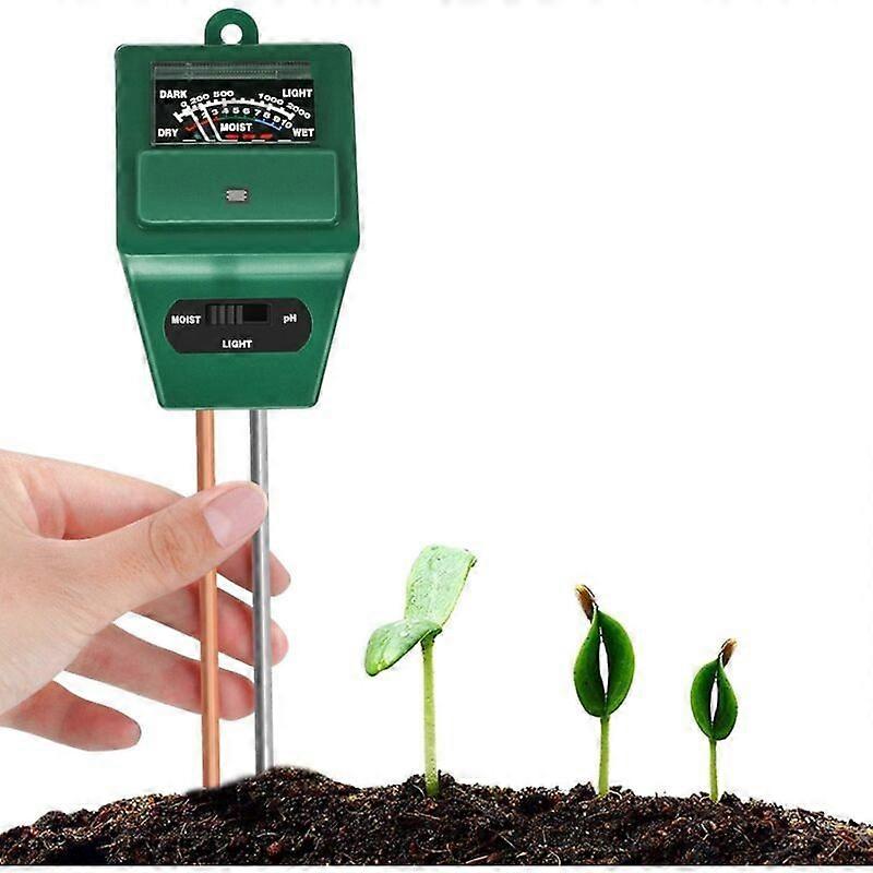 3 in 1 Soil Tester Solid PH, Light and Acidity pH Tester, Soil Moisture Tester Sensor Kit, for Flowers/Grass/Plant/Garden
