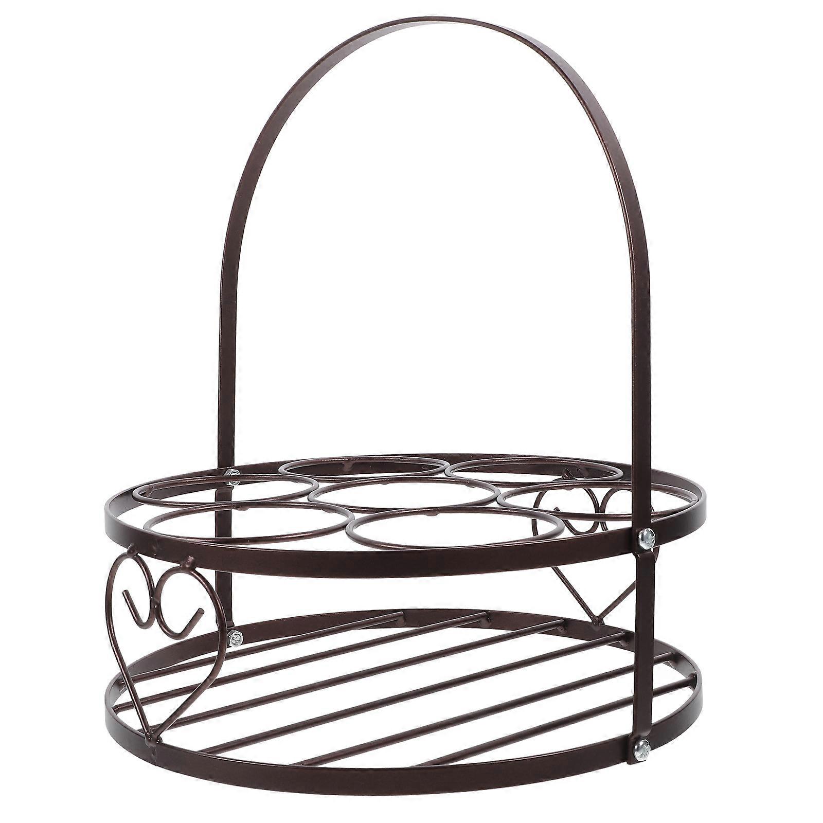 Portable Beer Bottle Carrier with Carbon Steel Construction for Home or Hotel Use 7 Bottle