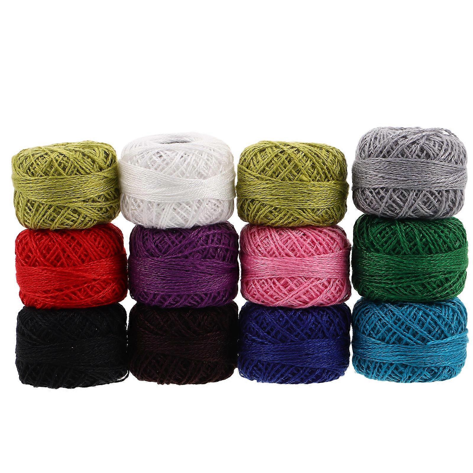 Worgeous 12pcs Bracelet Making Supplies Embroidery Thread Set Crochet Thread Set Embroidery Floss Threads