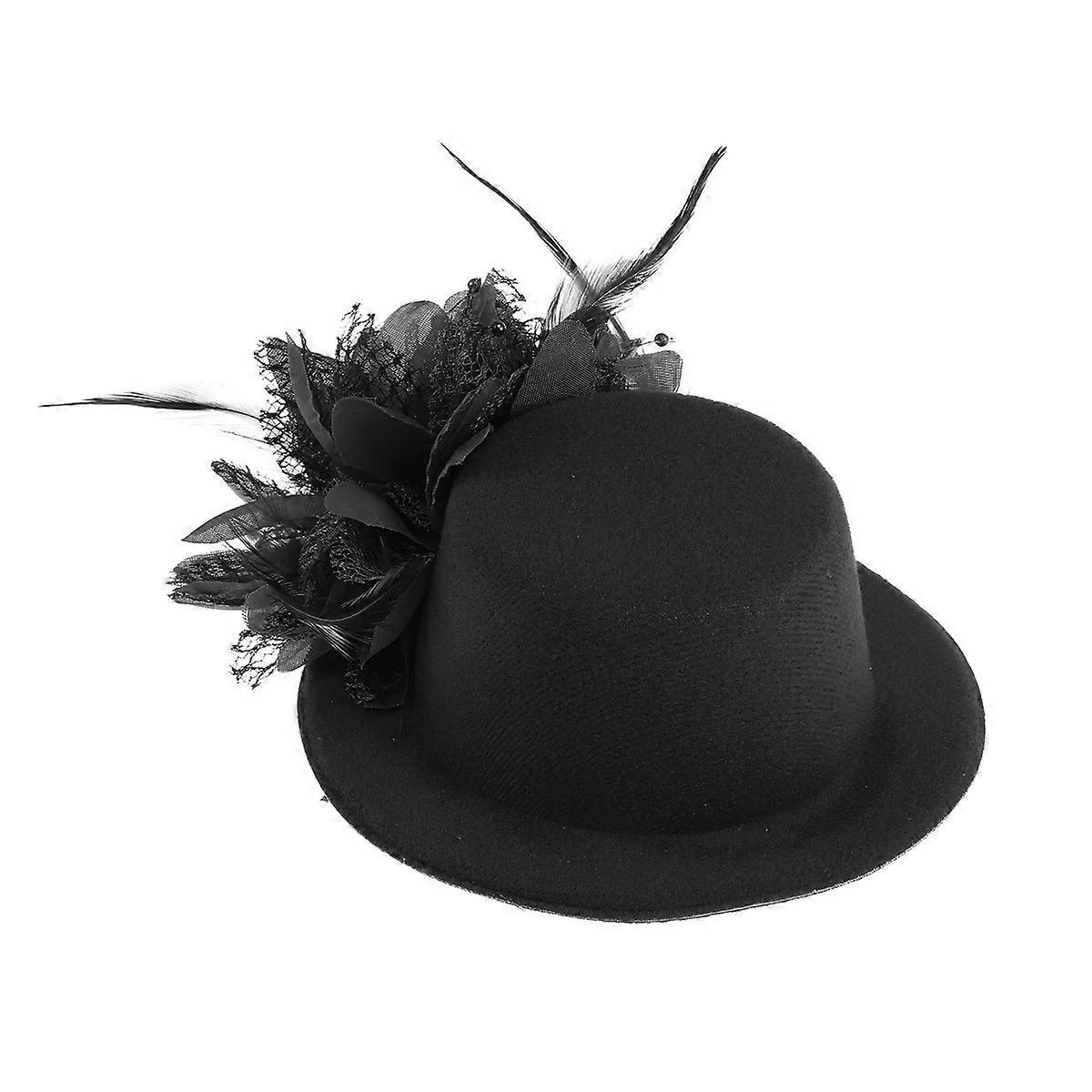 Elegant Hair Clip Featuring Gauze Homburg Style for Festive Attire