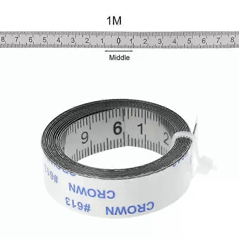 Miter Guide Stainless Steel Measuring Tape Self Adhesive Metric Tailoring Ruler 1M-3M for t-track Router Table Saw Woodworking Tool