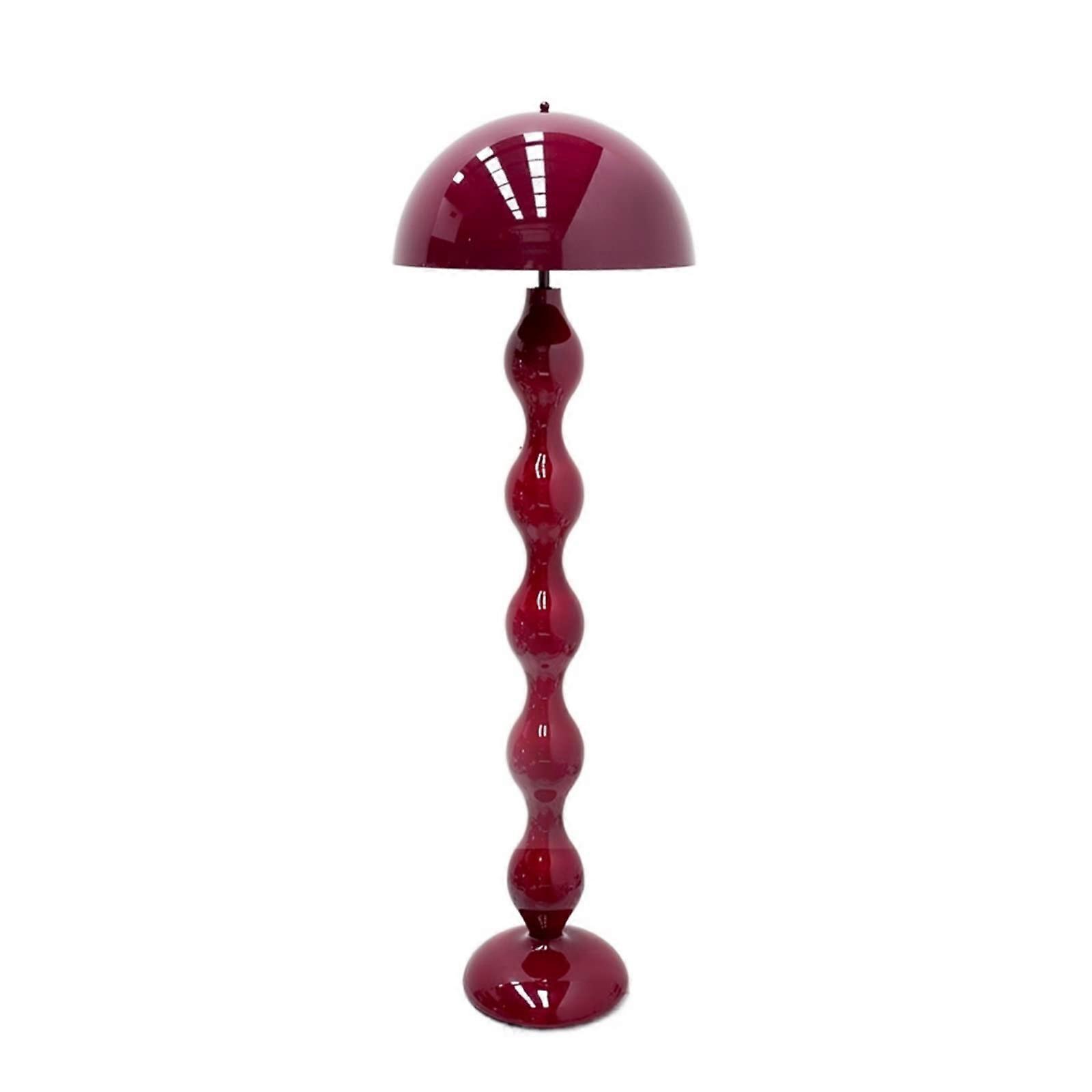 Medieval Mushroom Floor Lamp for Indoor Use, Red Living Room LED Furniture Compatible with Sofa and Display Halls, No Light Source Included