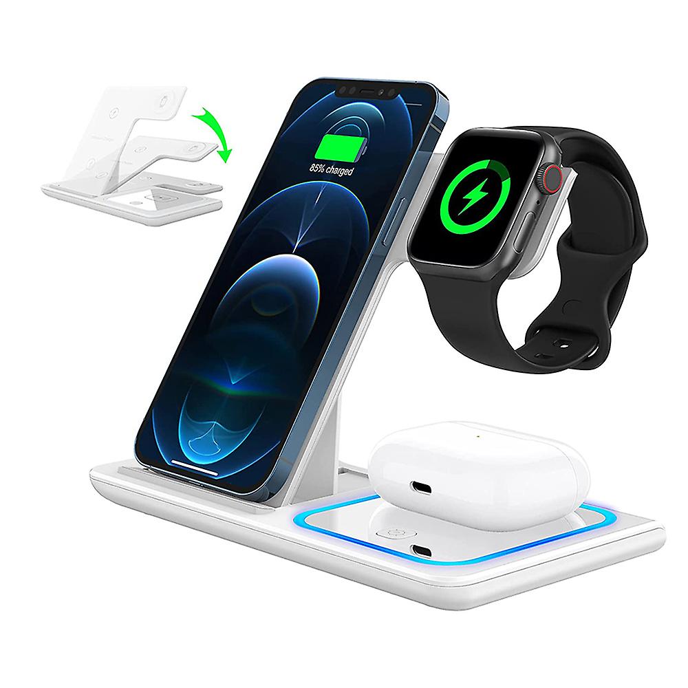 Stazione di ricarica wireless veloce 3 in 1, supporto di ricarica  pieghevole compatibile con Apple Watch Airpods 3/2 / pro Iphone Series |  Fruugo CH