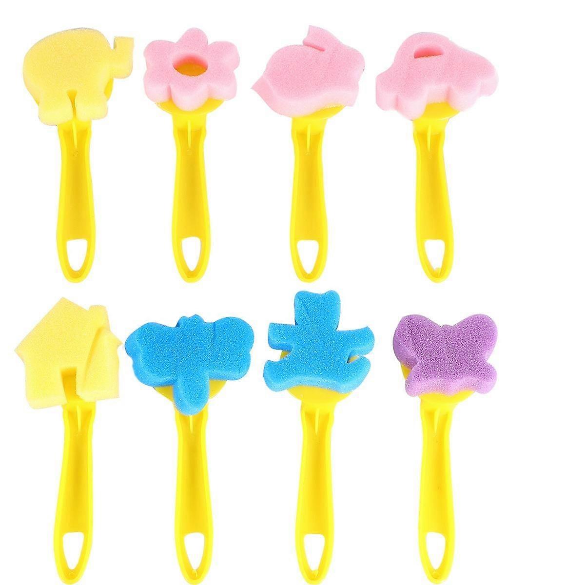 Art Painting Sponge Brush Set for Painting with 25Pcs Colorful DIY Sponge Brushes