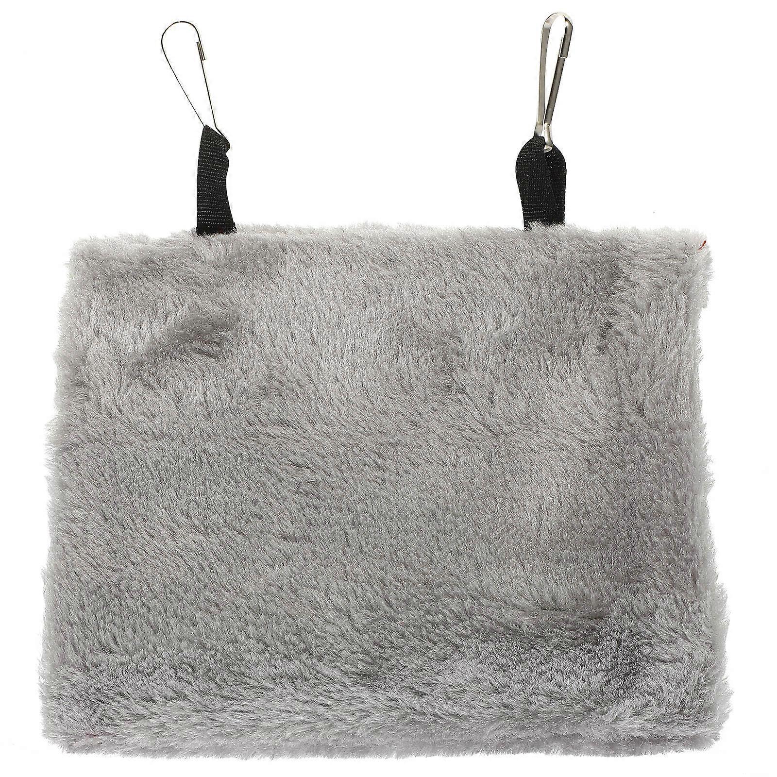Warm Parrot Nest Comfortable Bird Bedding Indoor Cozy Hammock Grey Oval Shape 1Set