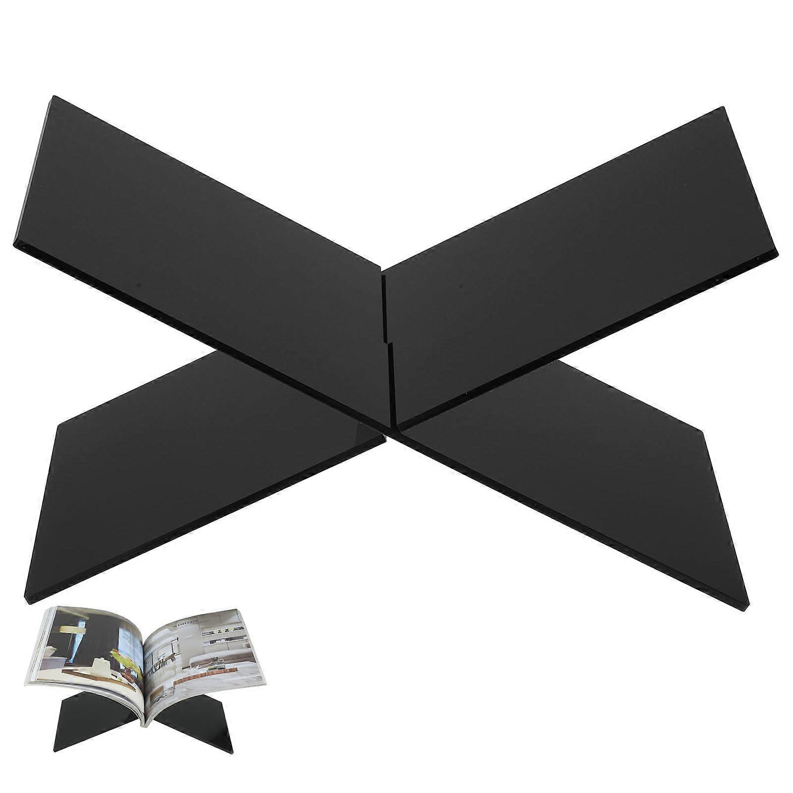 Acrylic Book Stand for Home Use Sturdy Recipe Reading Bracket Black 1 Set