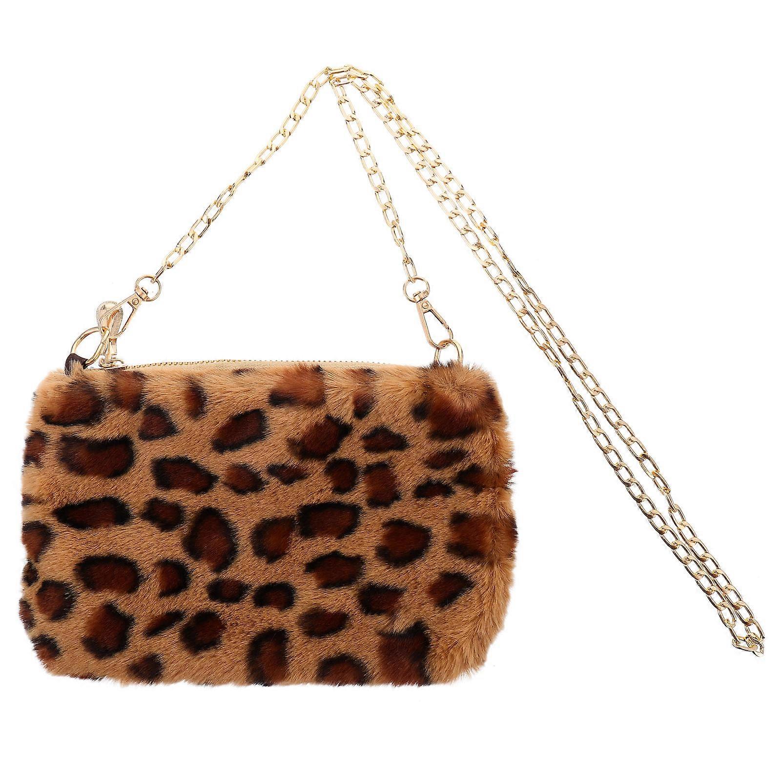 Cute Leopard Phone Bag For Women Designed For Parties With Storage Function 1Pcs