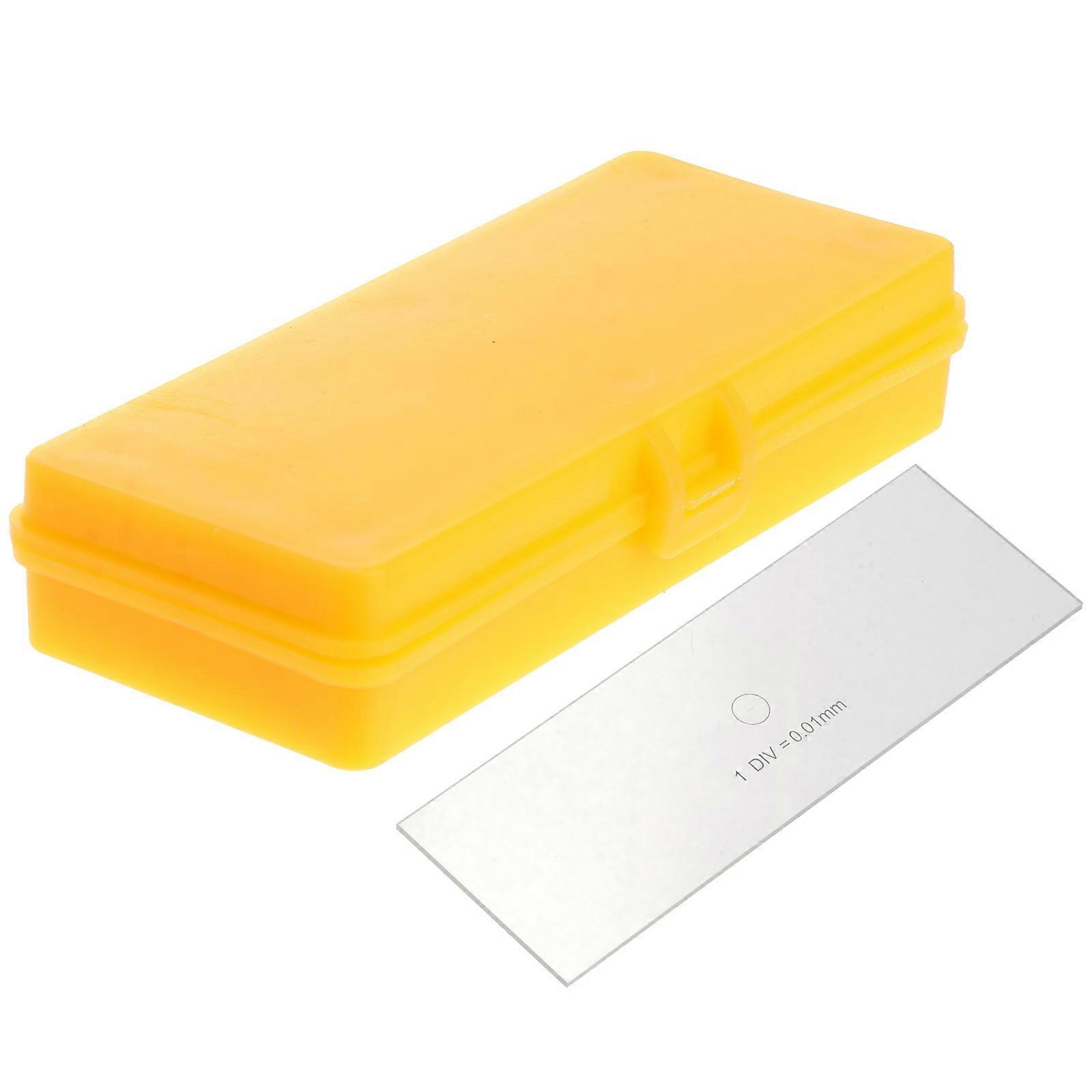 The **Microscope Calibration Slide Micrometer Ruler with Storage Case** is a precision tool designed for accurate measurements under a microscope.