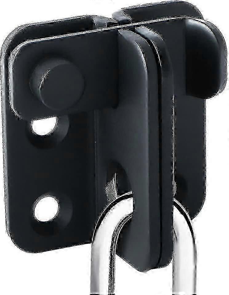 Stainless Steel Matte Black Sliding Door Lock Padlock with Anti-theft Hook for Security