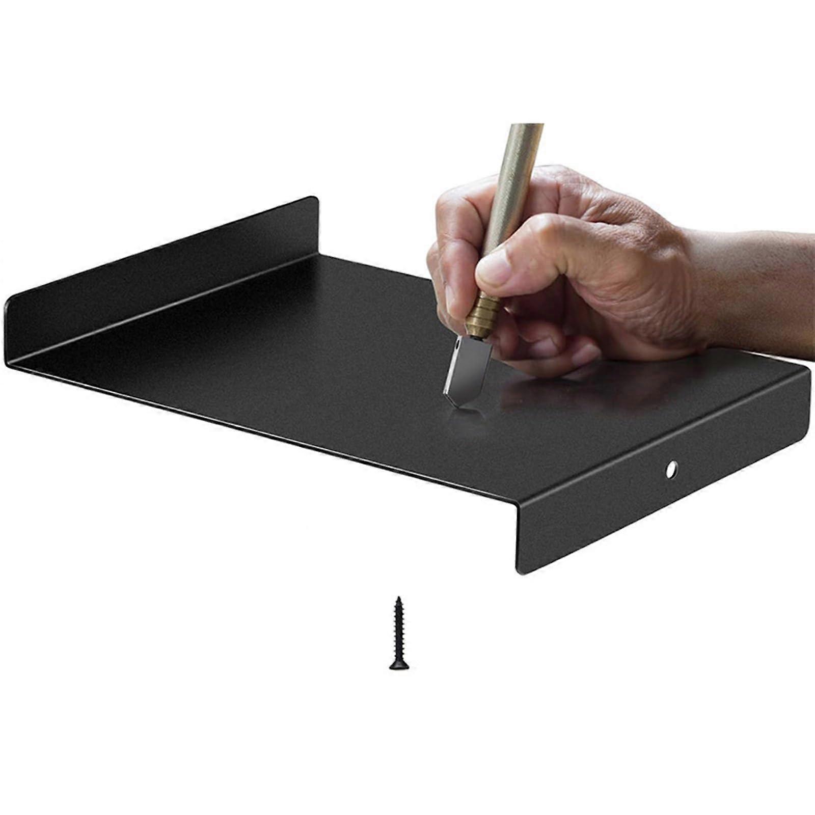 22.9 x 17.8 cm ink plate hook, block printing tool, metal, linoleum, block stop plate, hook and ink dish, artistic carving platform