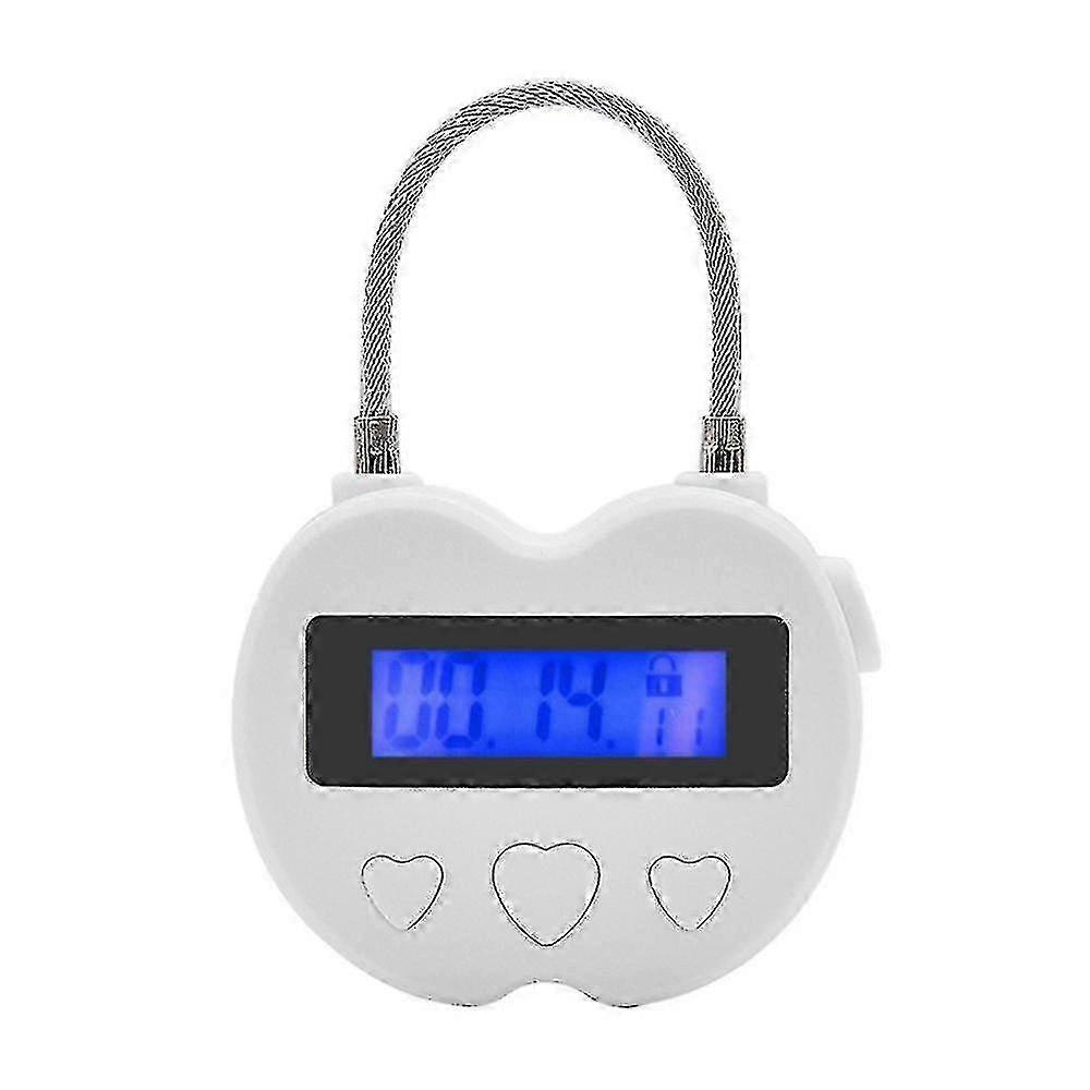 Smart Time Lock Multi-Function Electronic Timer with LCD Display, Waterproof USB Rechargeable Padlock for Temporary Timer Settings