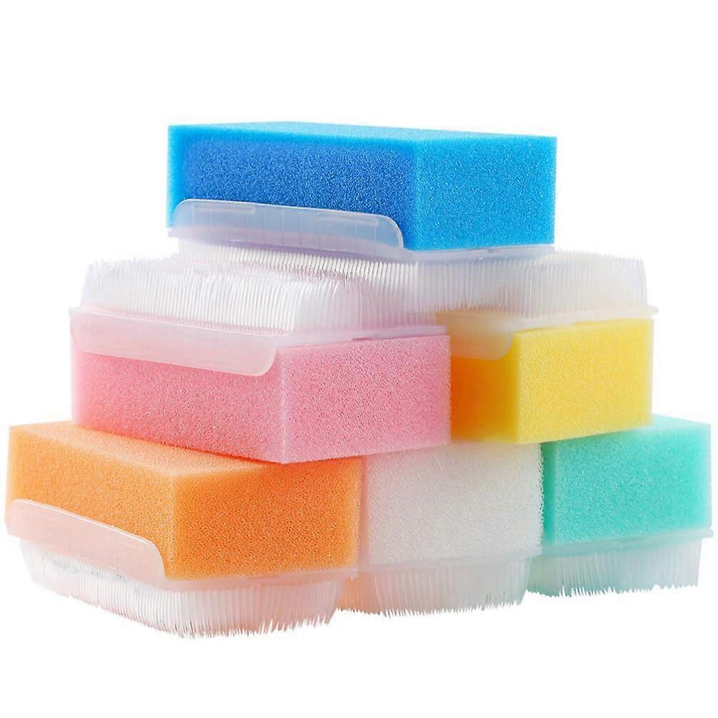 Infant Sensory Training Device - Soft Baby Bath Sponges Set with Scalp Brush for Newborns, Gentle Wash, Non-Toxic Material