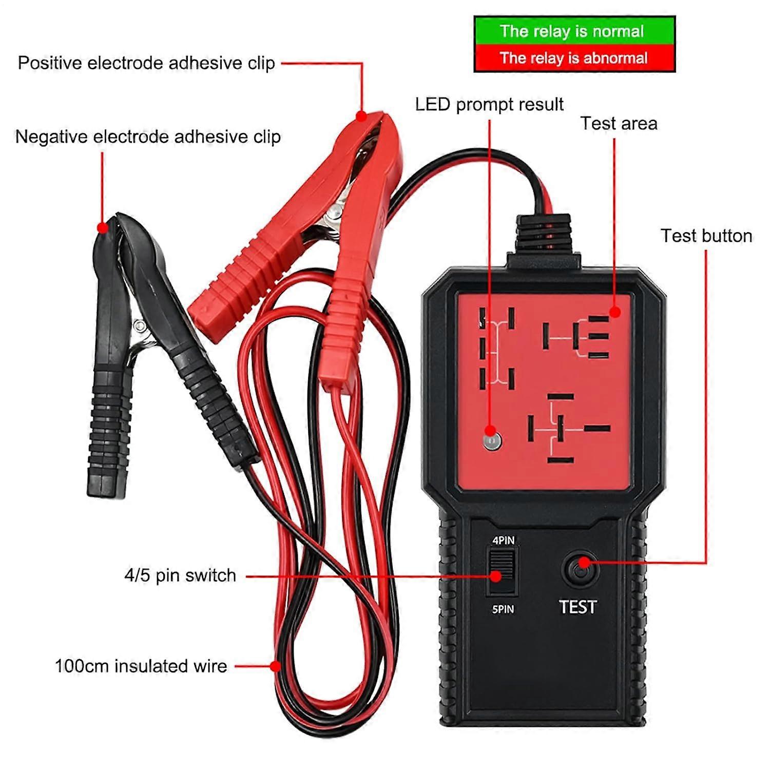 thumbnail image 2 of 12V Automotive Electronic Relay Tester – 4 & 5 Pin Car Diagnostic Tool For Relay & Component Testing 2 of 5