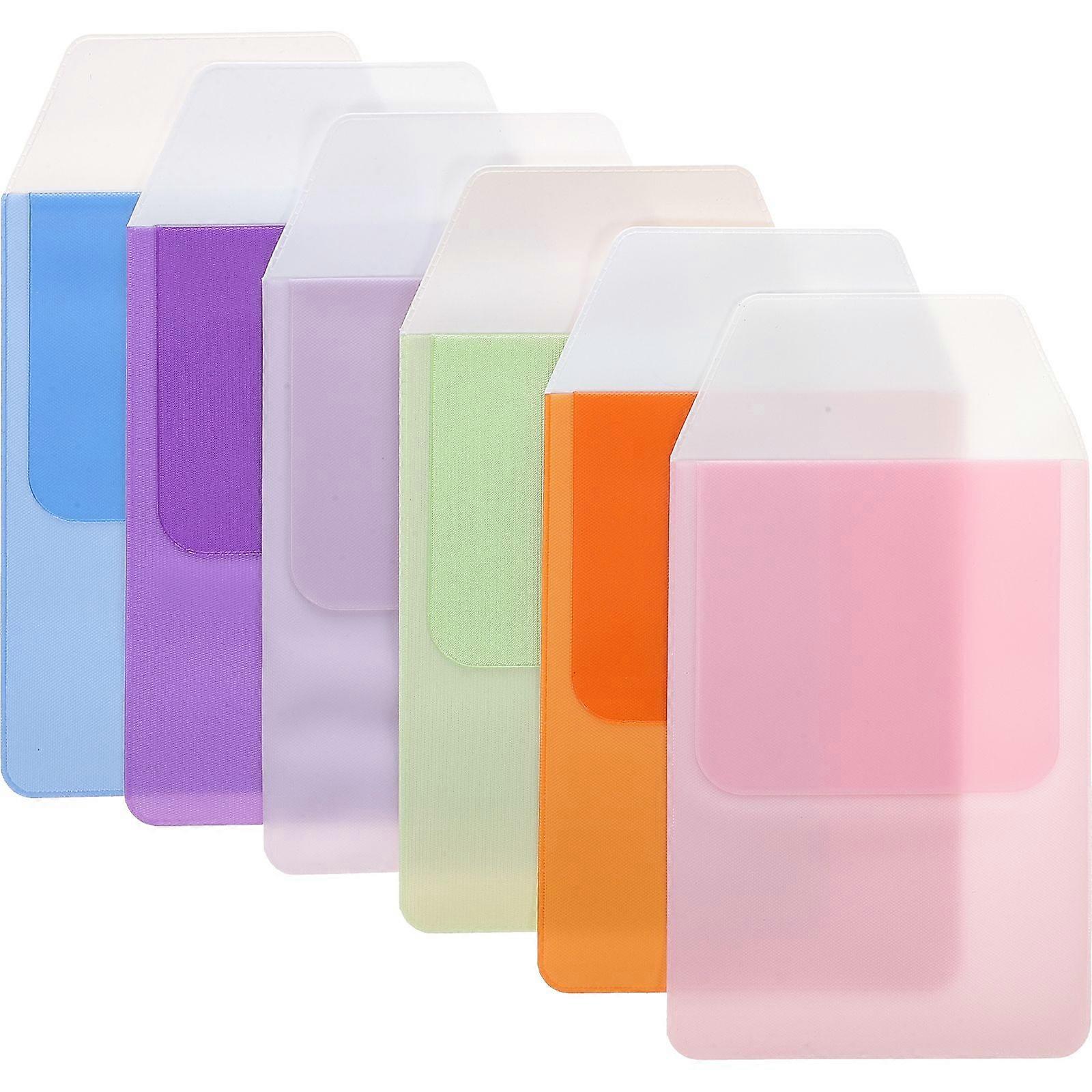6 Pcs Mixed Colorful Pen Protector Pen Bag Practical Pen Pouch Inserted Leak-Proof Pocket Protector