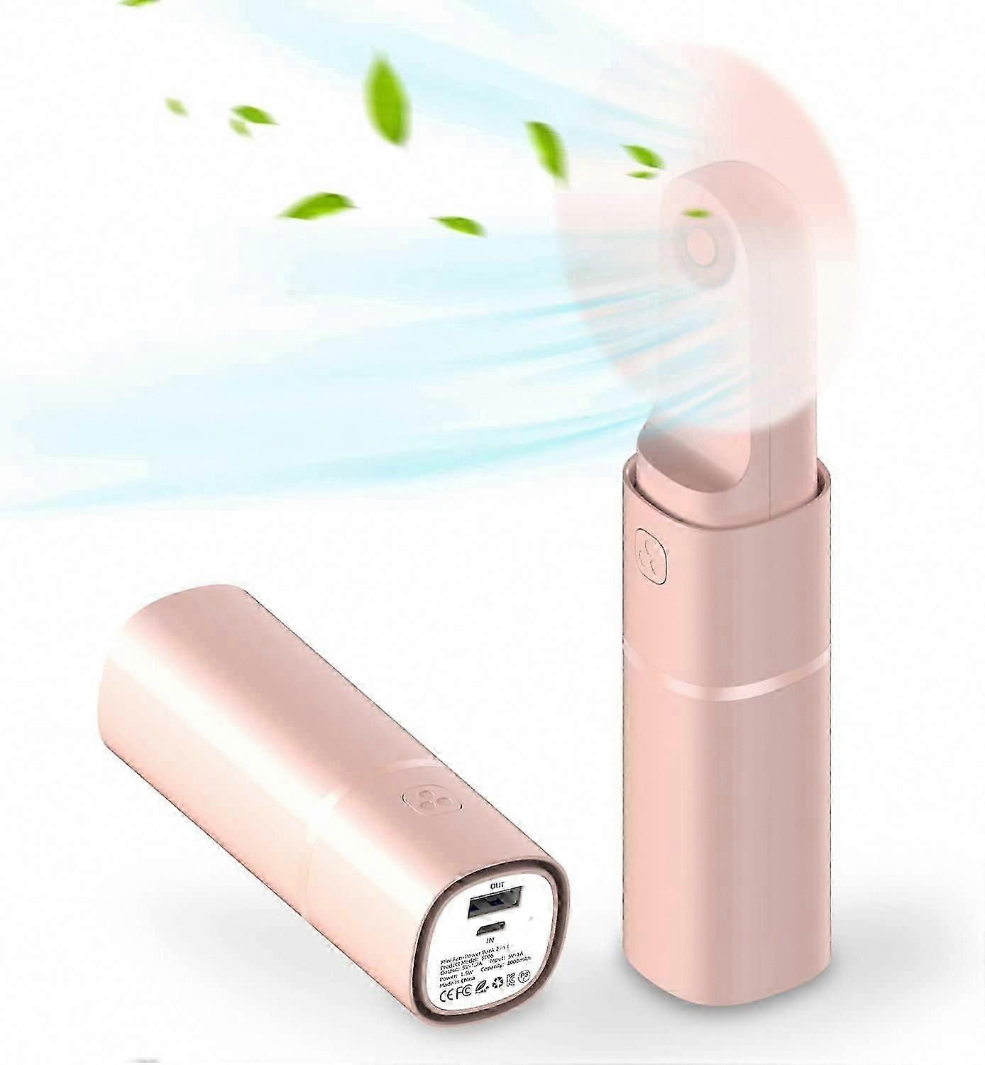 Portable Handheld Fan - USB Rechargeable Mini Fan with 2 Speed Adjustable for Personal Cooling